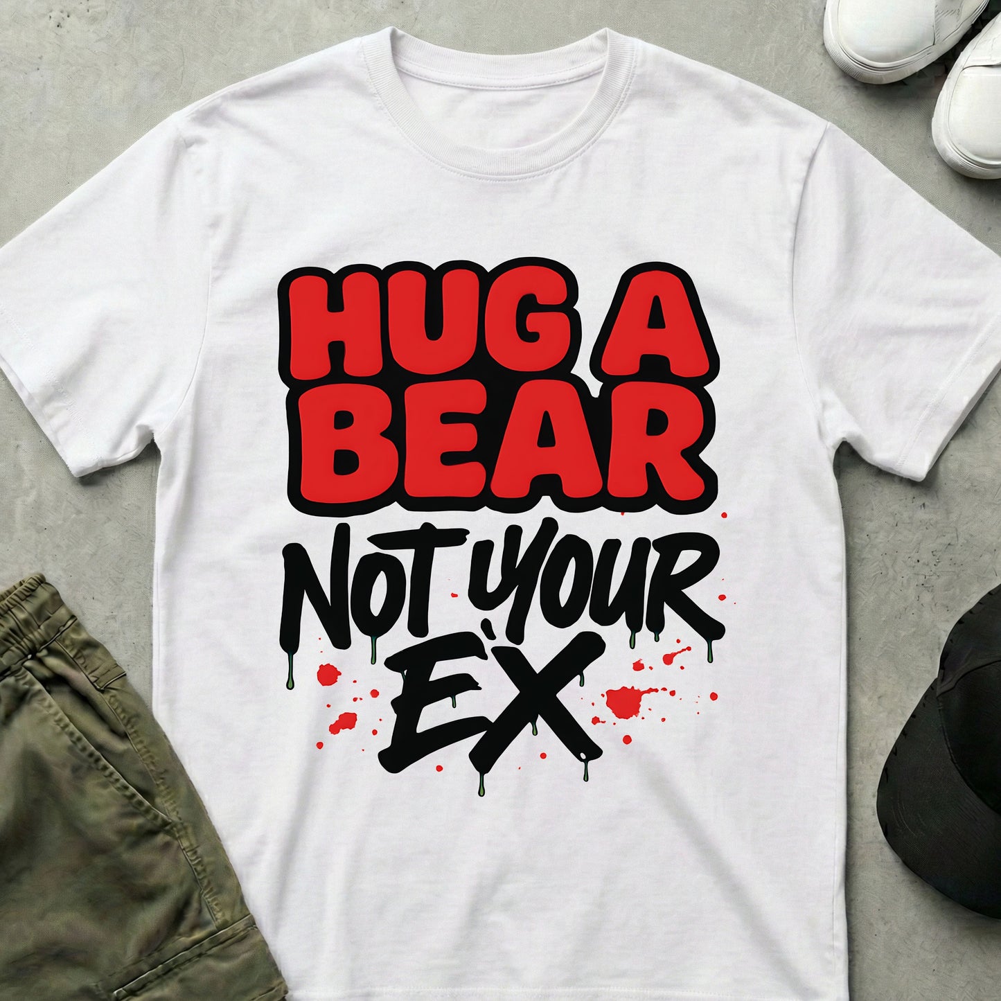 Printify Teddy-Bear Hug a Bear T-Shirt White / S