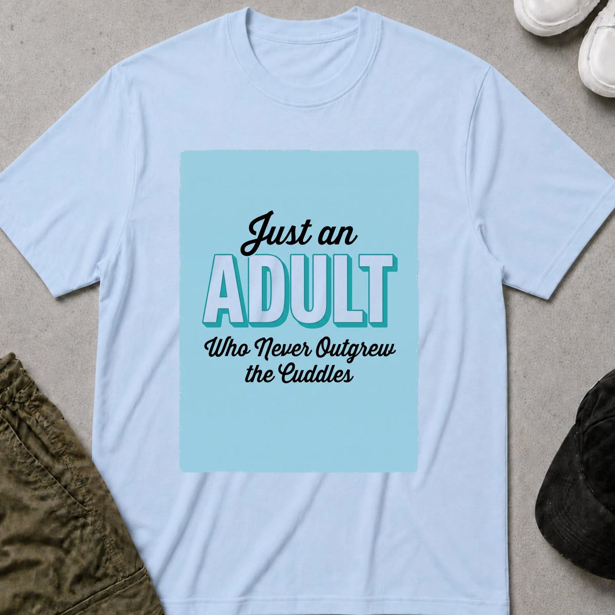 Cool Teds Teddy-Bear Adult T-Shirt Light Blue / S
