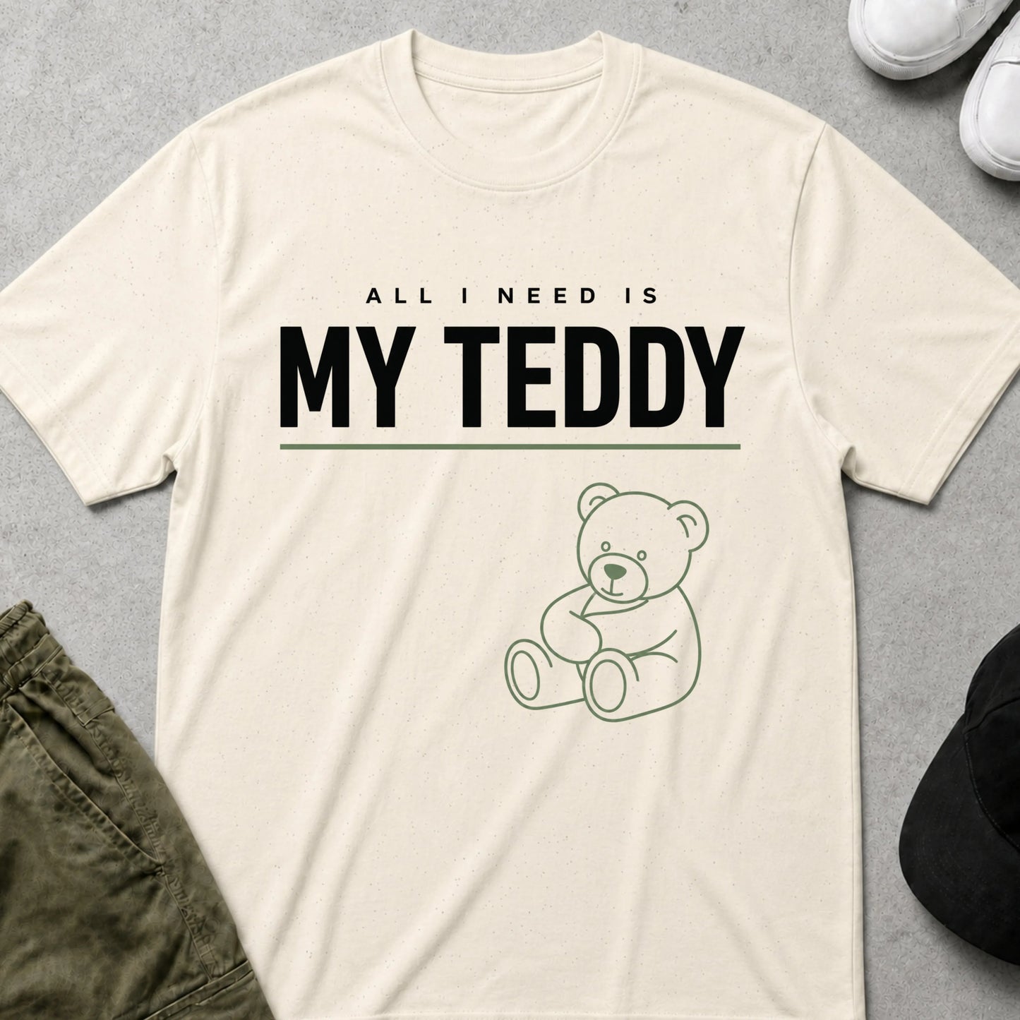 Cool Teds Teddy-Bear All I Need T-Shirt Natural / S