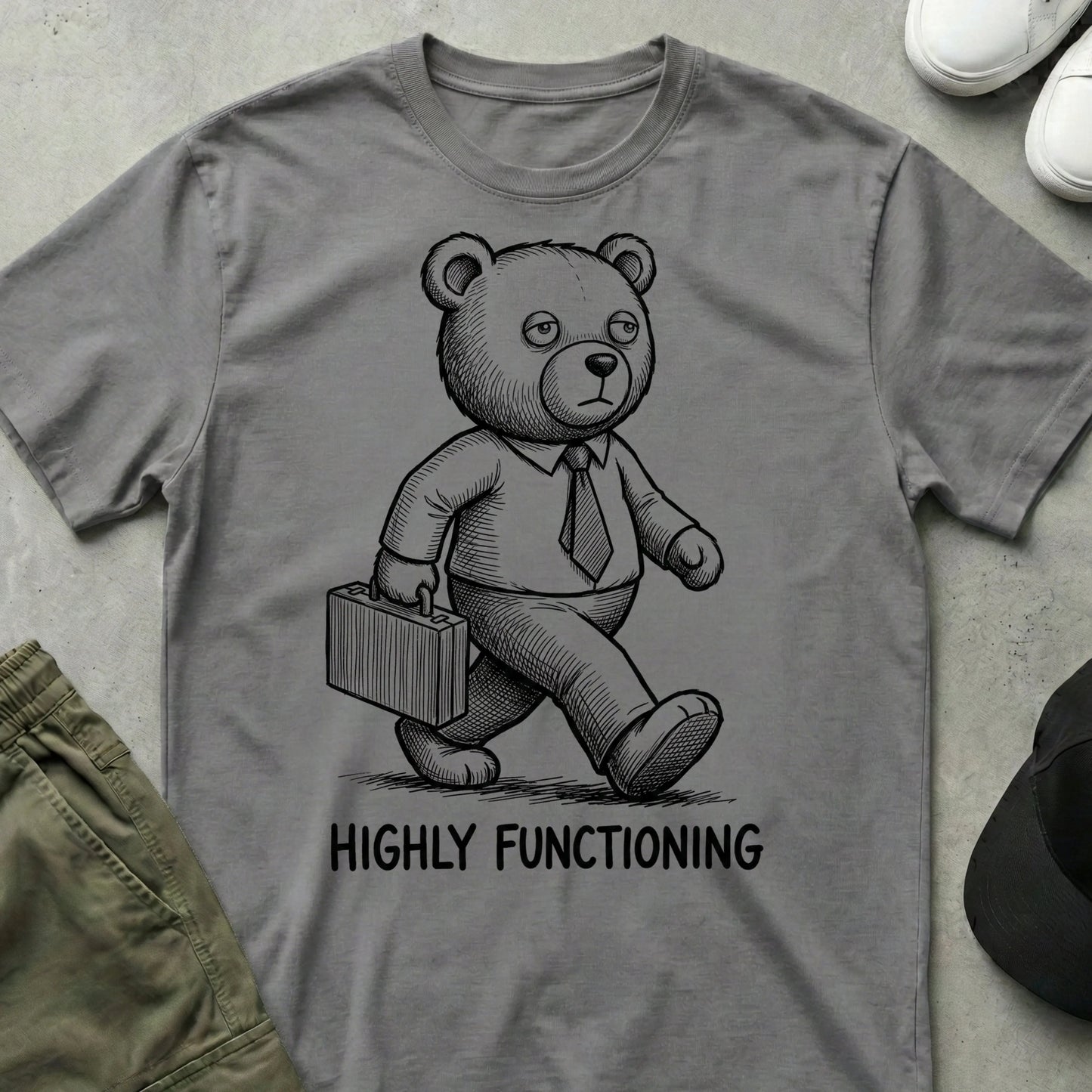 Cool Teds Teddy-Bear Barely Corporate T-Shirt Sport Grey / S