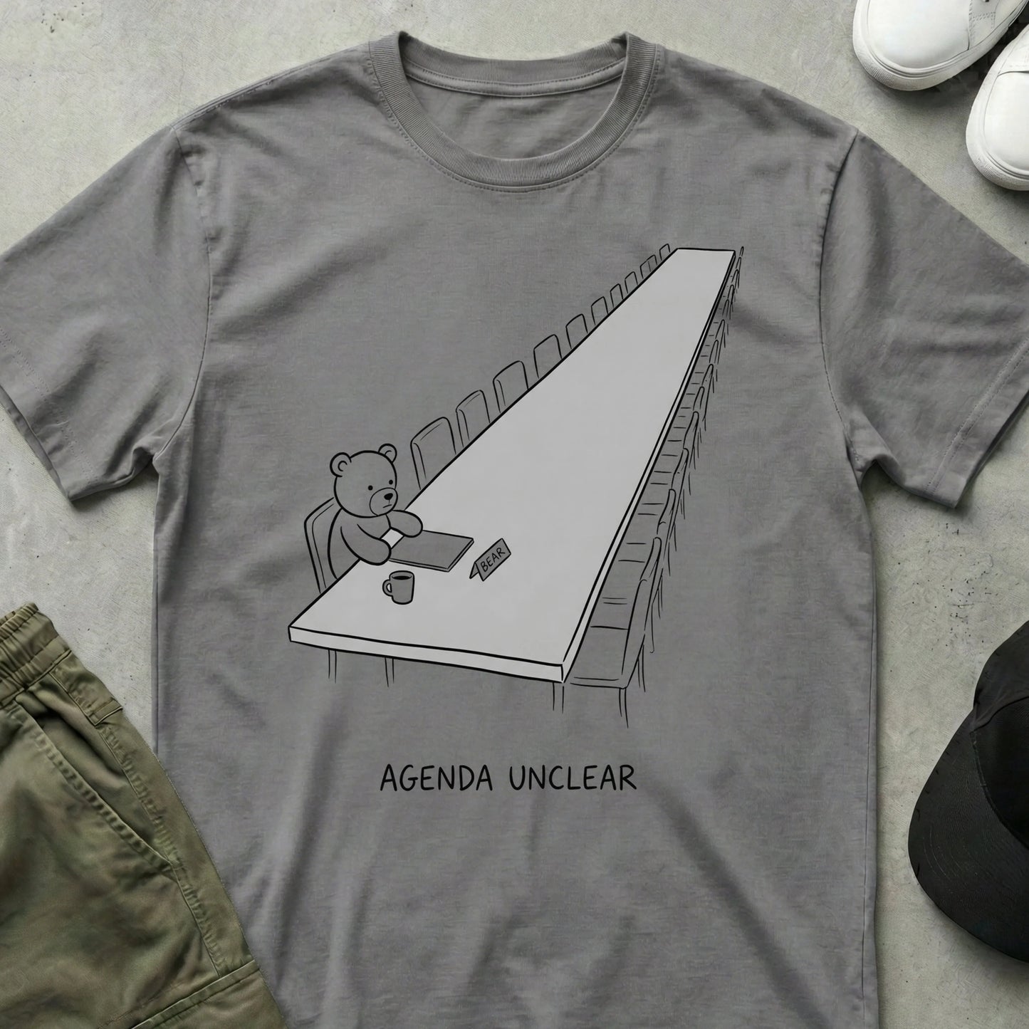 No Agenda T-Shirt Sport Grey