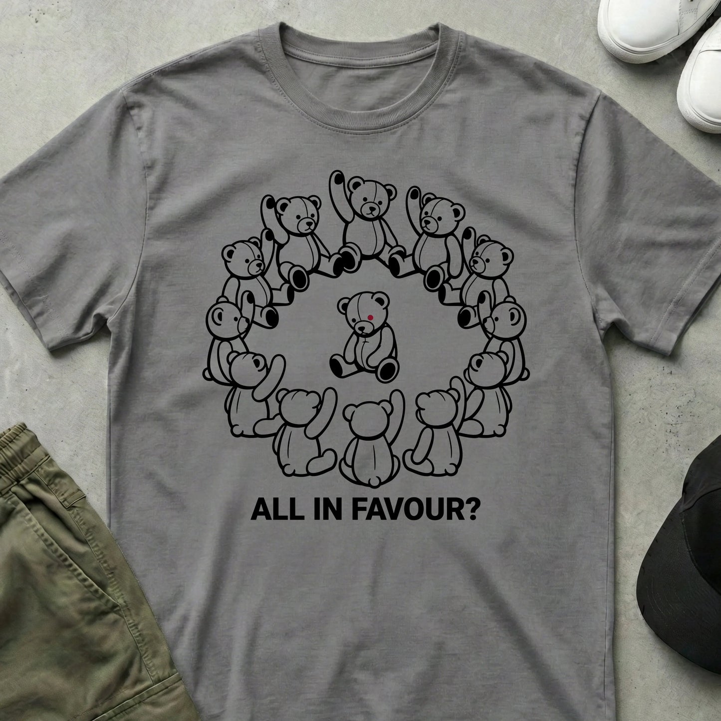 All in Favour T-Shirt Sport Grey