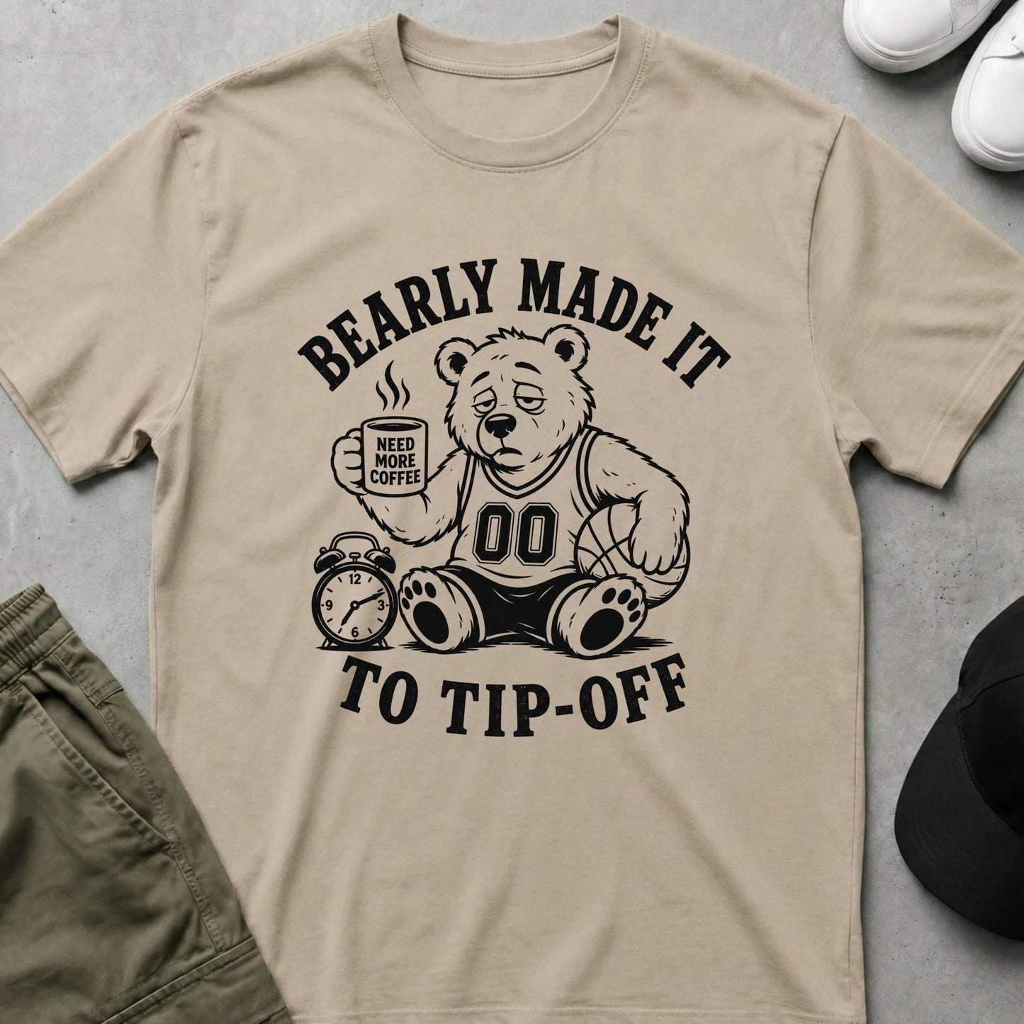 Cool Teds Teddy-Bear Basketball Bear T-Shirt Sand / S