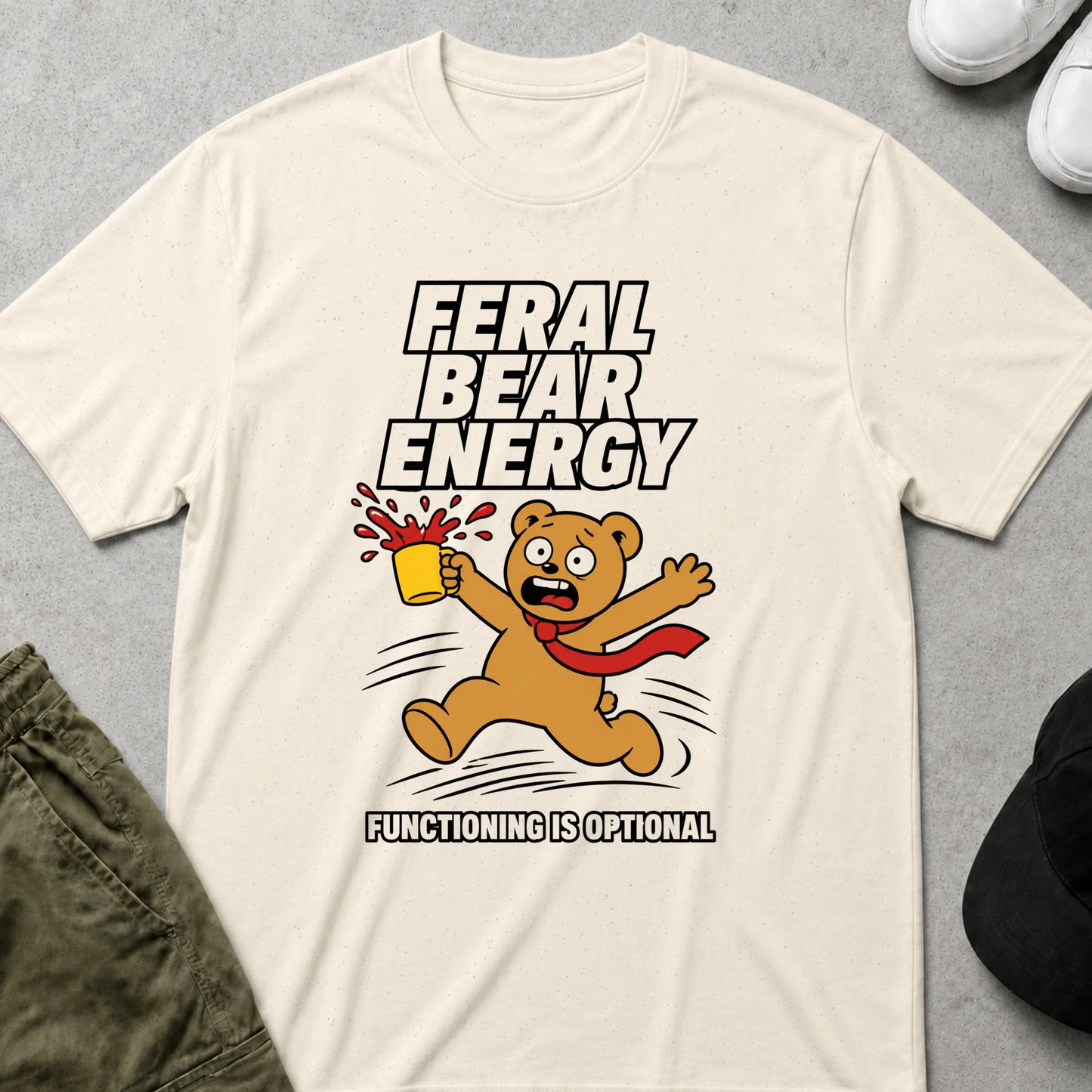Bear Energy T-Shirt Natural