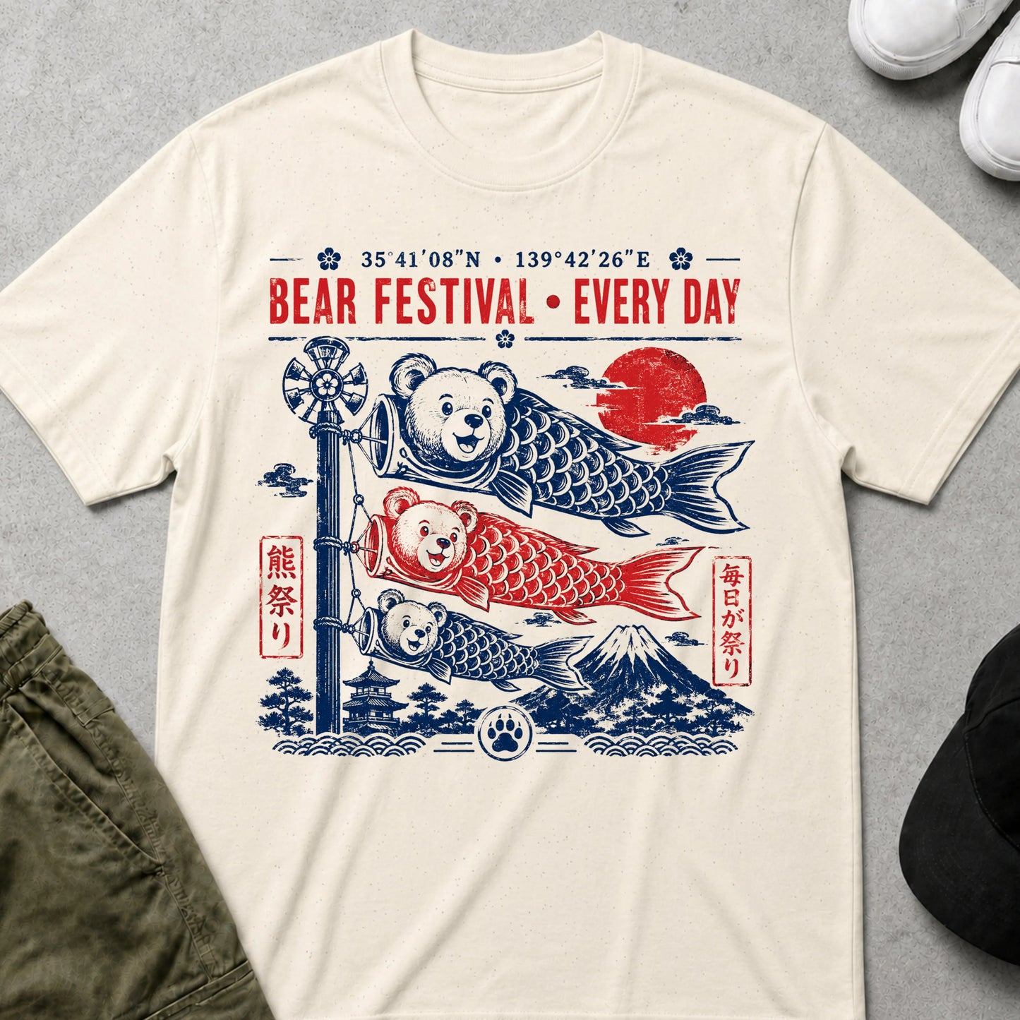 Bear Festival T-Shirt Natural