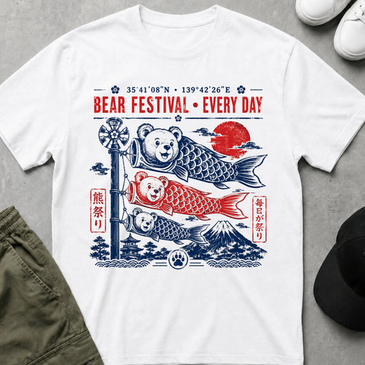 Cool Teds Teddy-Bear Bear Festival T-Shirt White / S