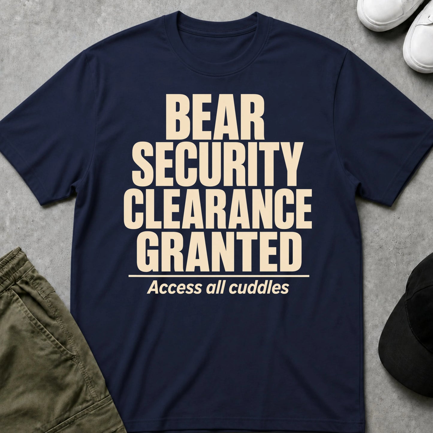 Cool Teds Teddy-Bear Bear Security T-Shirt Navy / S