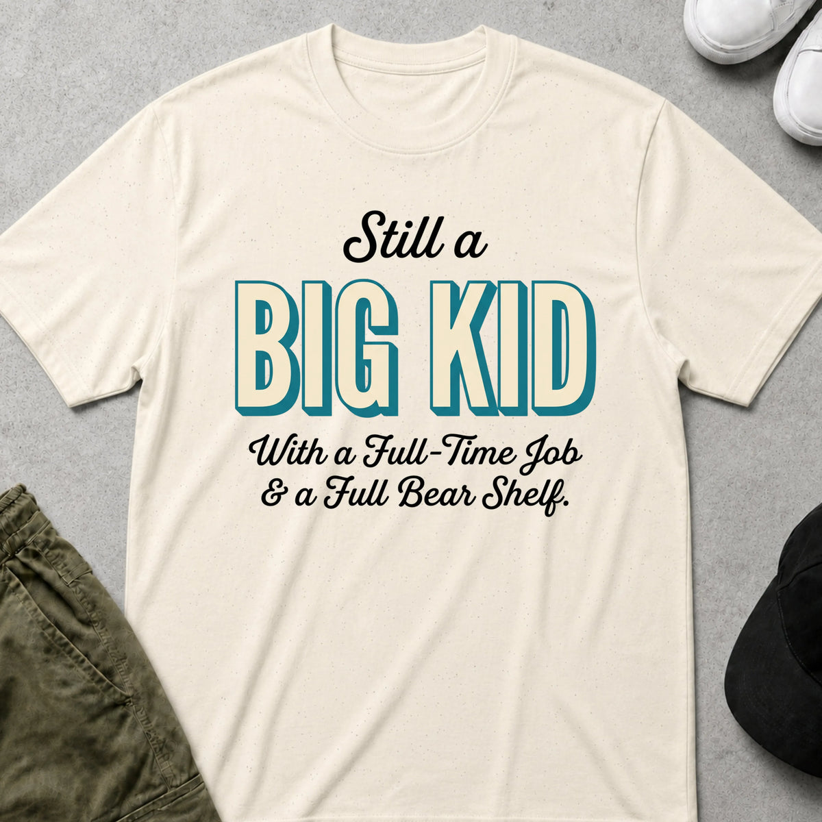 Cool Teds Teddy-Bear Big Kid T-Shirt Natural / S