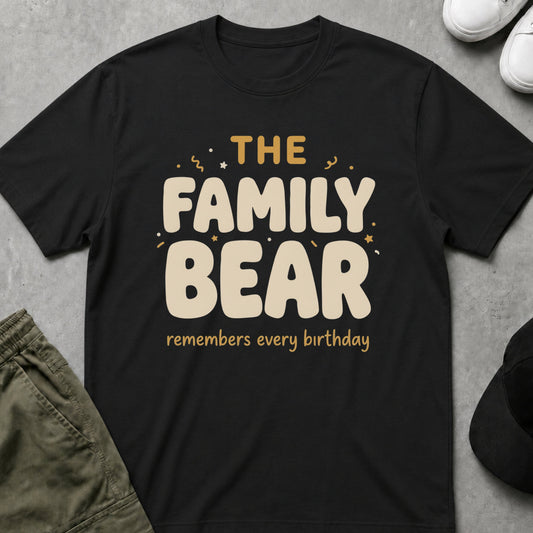 Family Bear T-Shirt Black