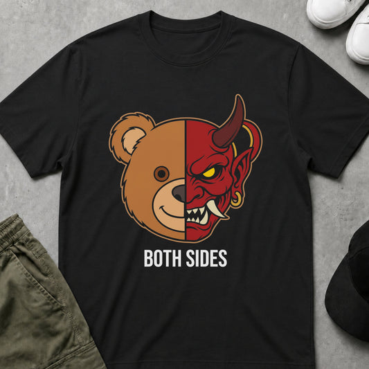 Cool Teds Teddy-Bear Both Sides T-Shirt Black / S