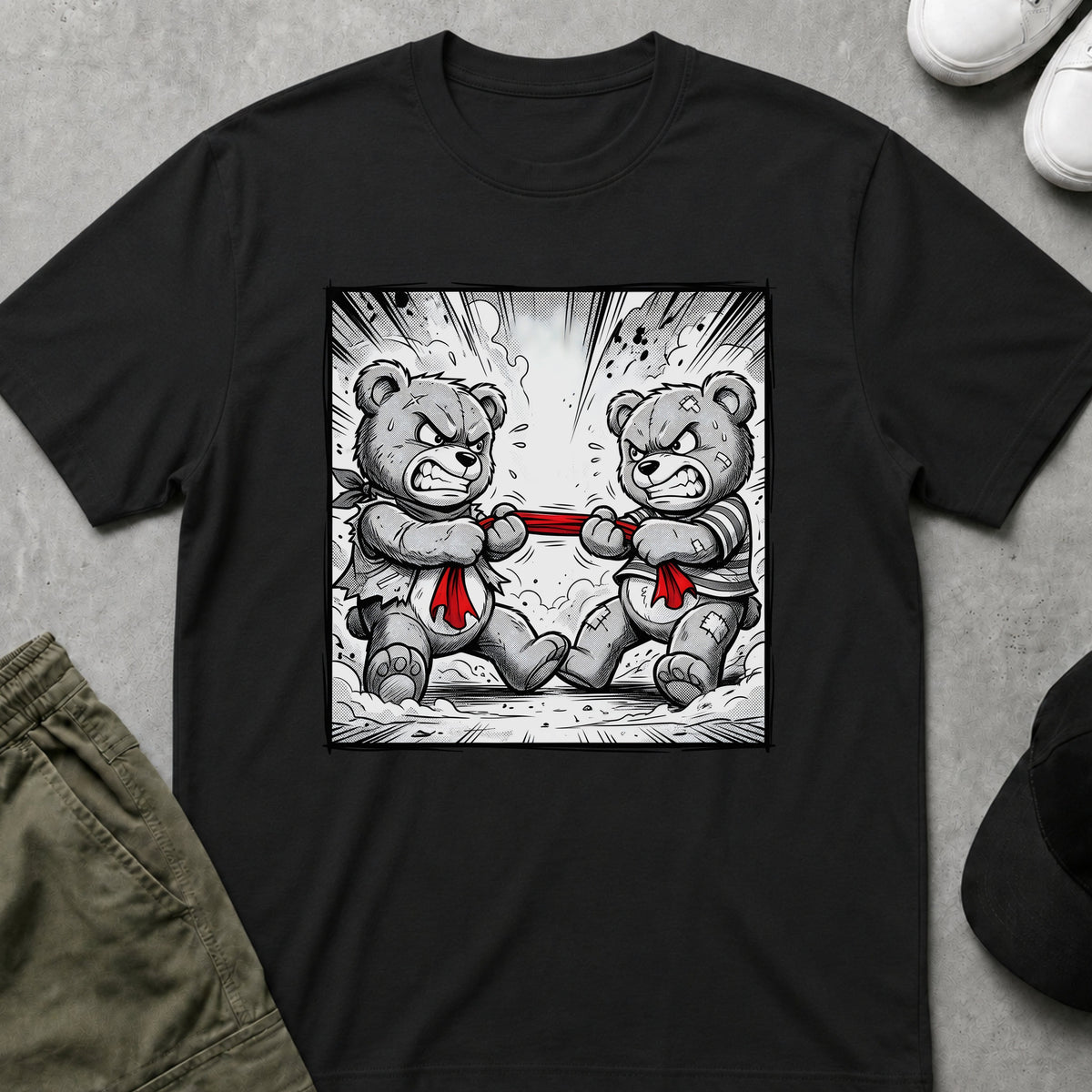 Printify Teddy-Bear Teddy Rumble T-Shirt Black / S