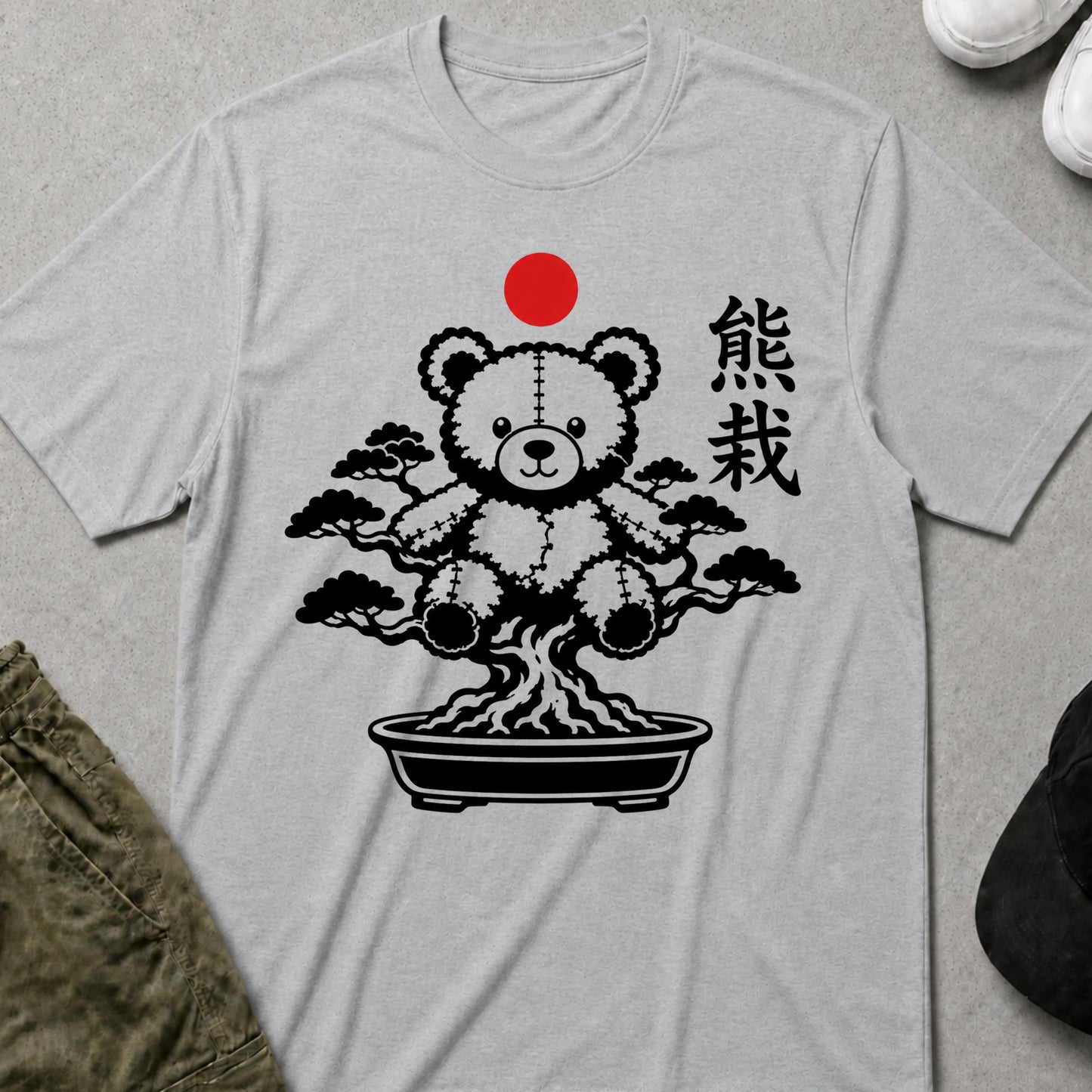 Bonsai Bear T-Shirt Sport Grey