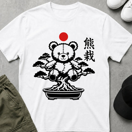 Cool Teds Teddy-Bear Bonsai Bear T-Shirt White / S