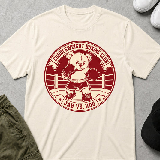 Cool Teds Teddy-Bear Boxing Club Bear T-Shirt Natural / S