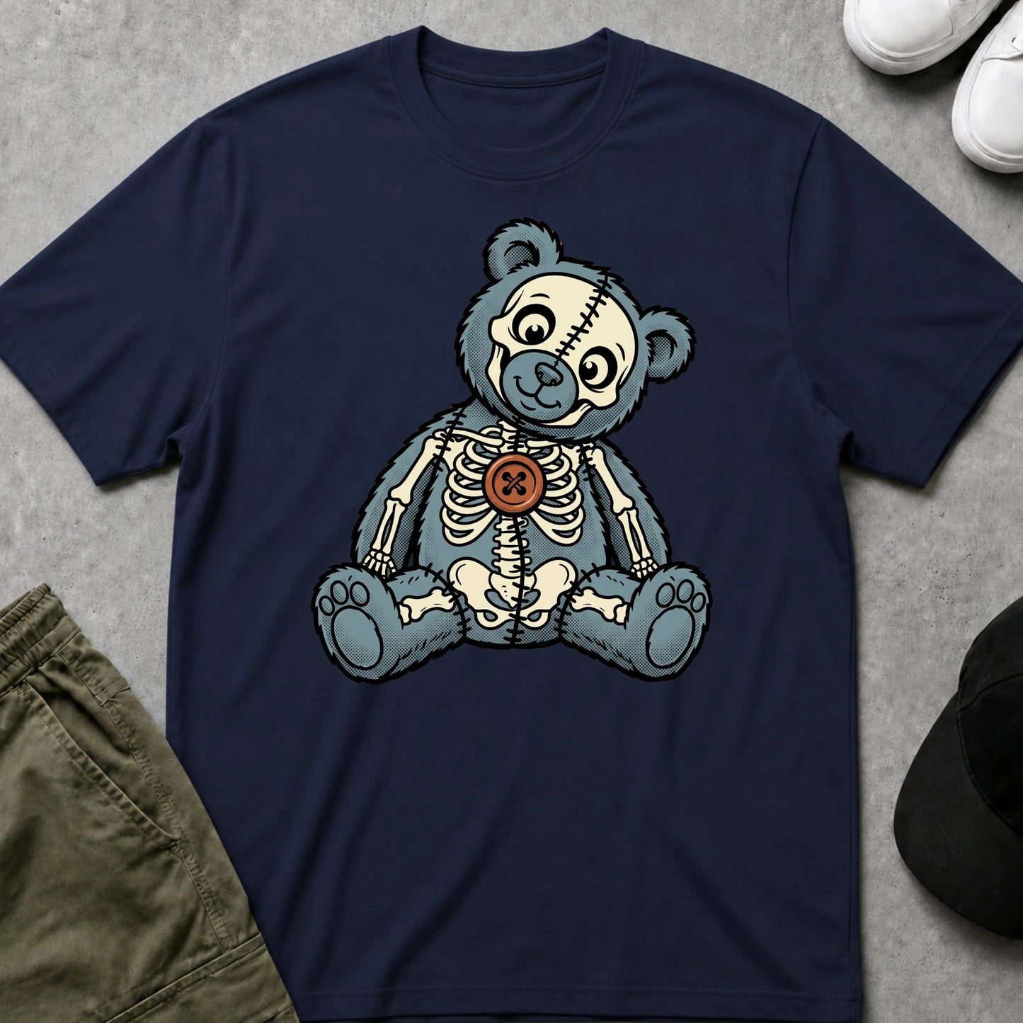 Cool Teds Teddy-Bear Button Bear T-Shirt Navy / S