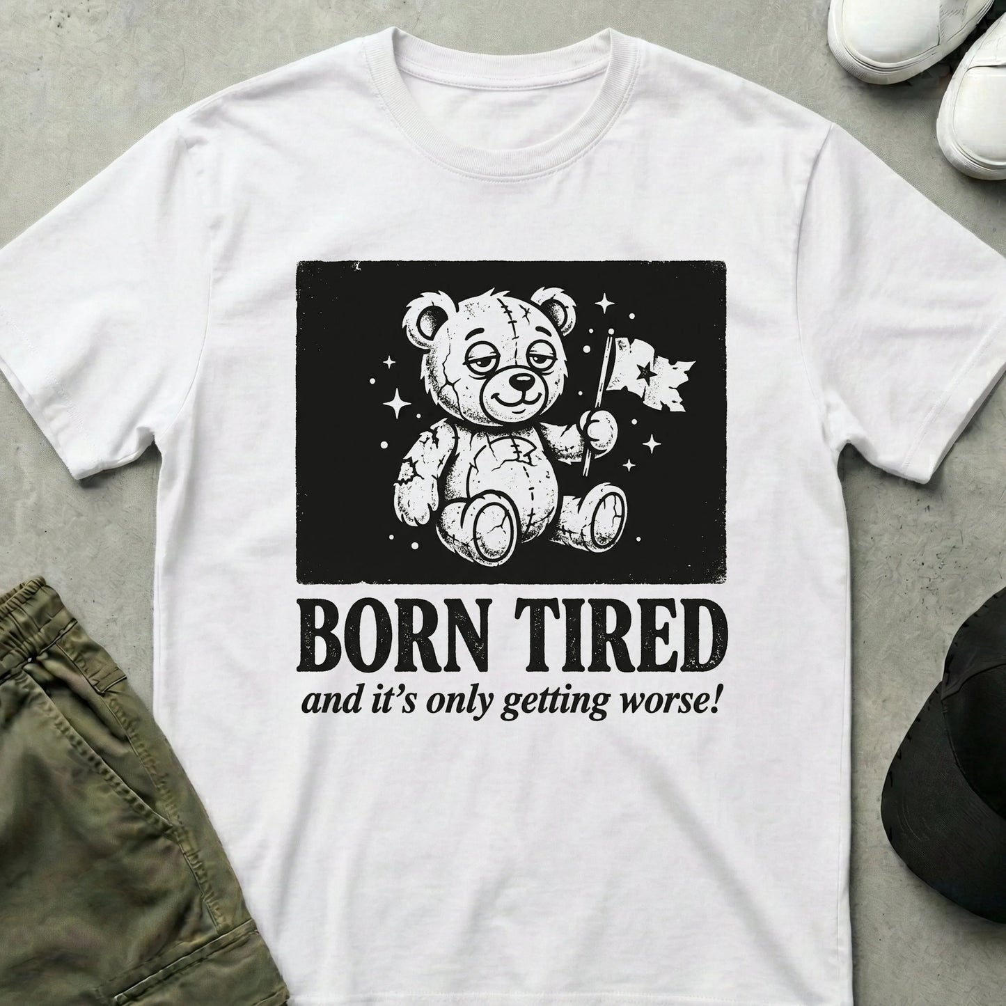 Born Tired T-Shirt White