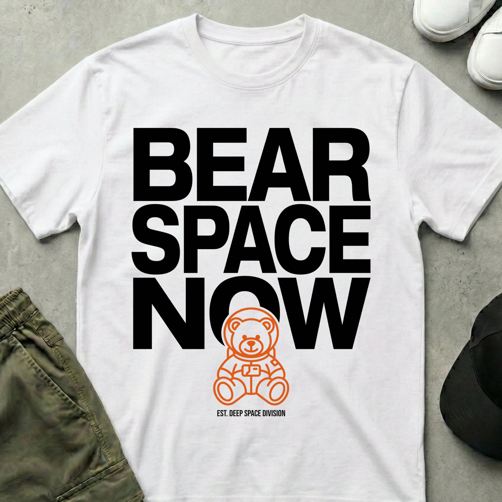 Bear Space Now T-Shirt White