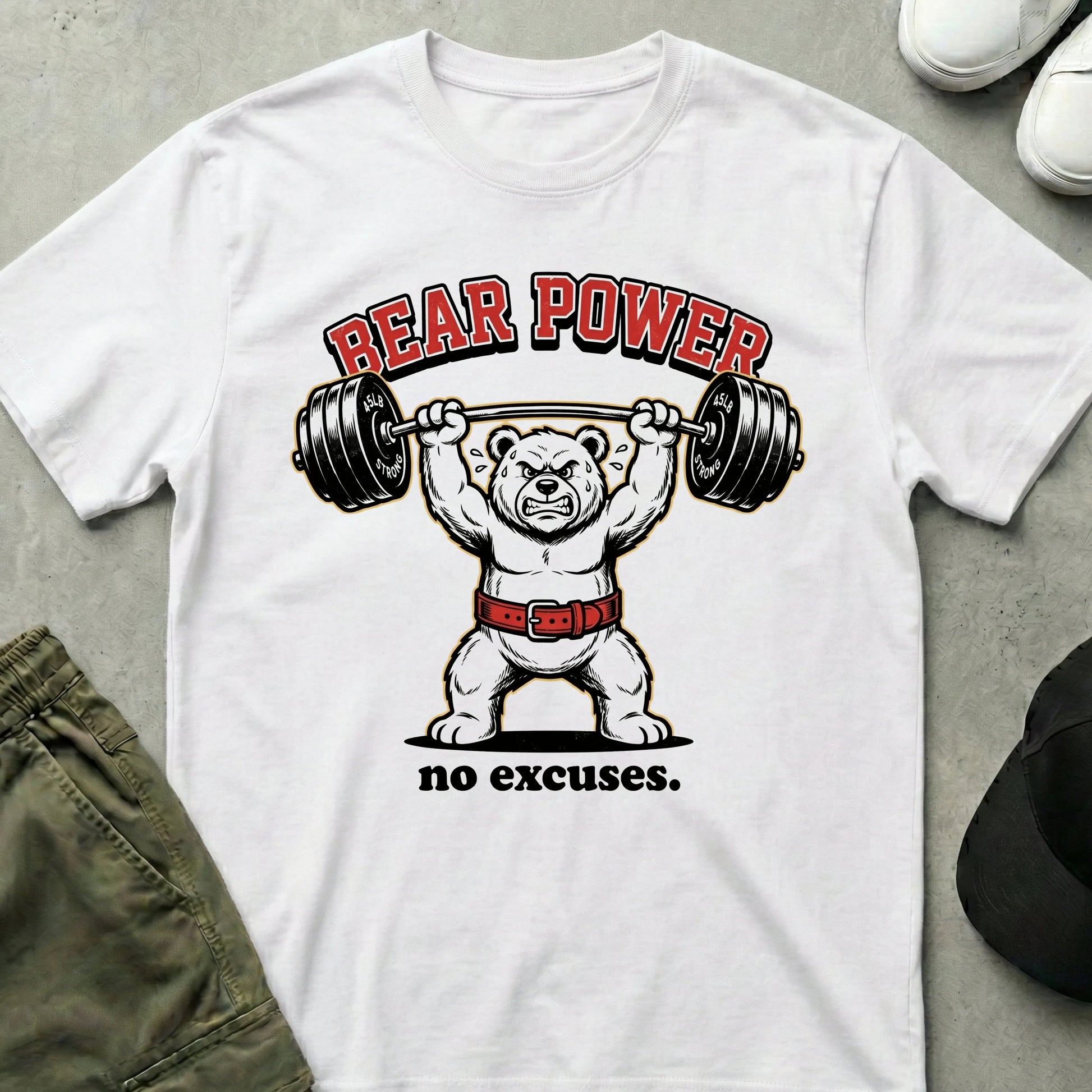 Bear Power T-Shirt White