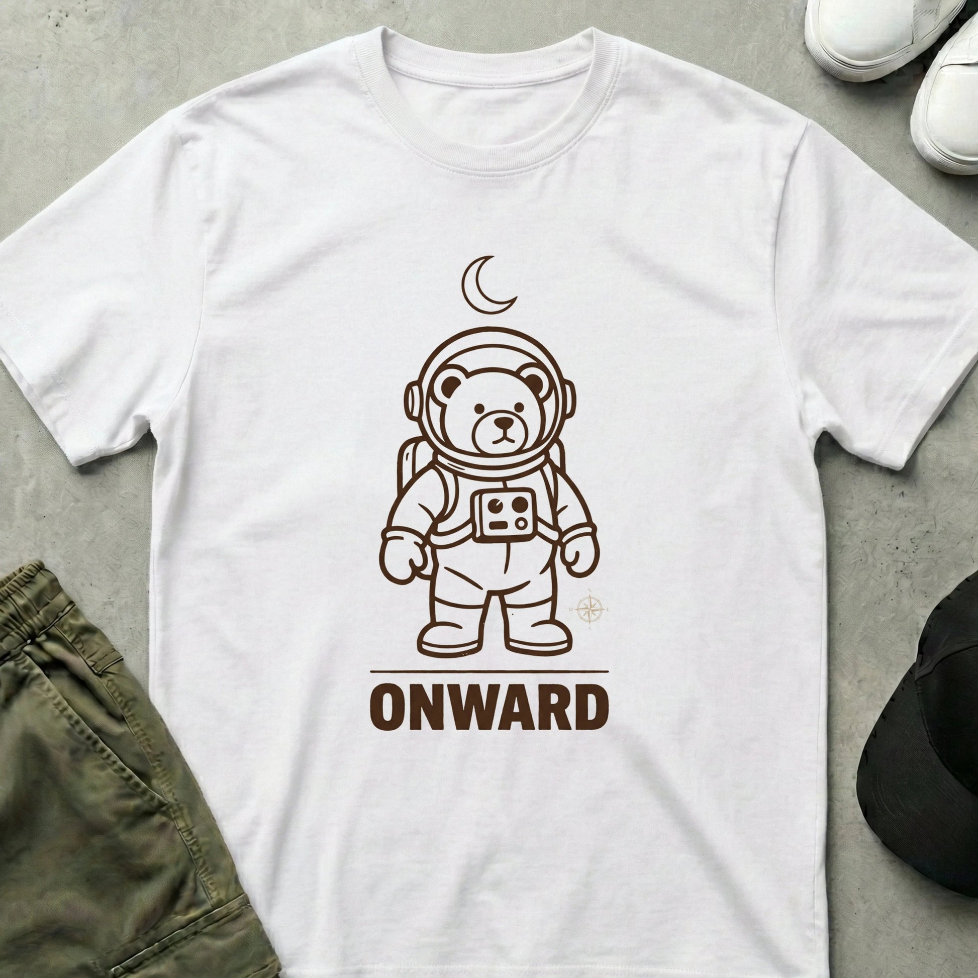 Cool Teds Teddy-Bear Onward T-Shirt White / S