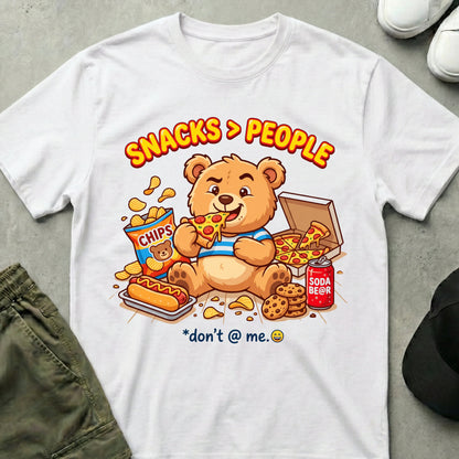 Snack Time Bear T-Shirt White