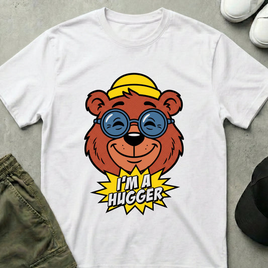 Printify Teddy-Bear Hugger T-Shirt White / S