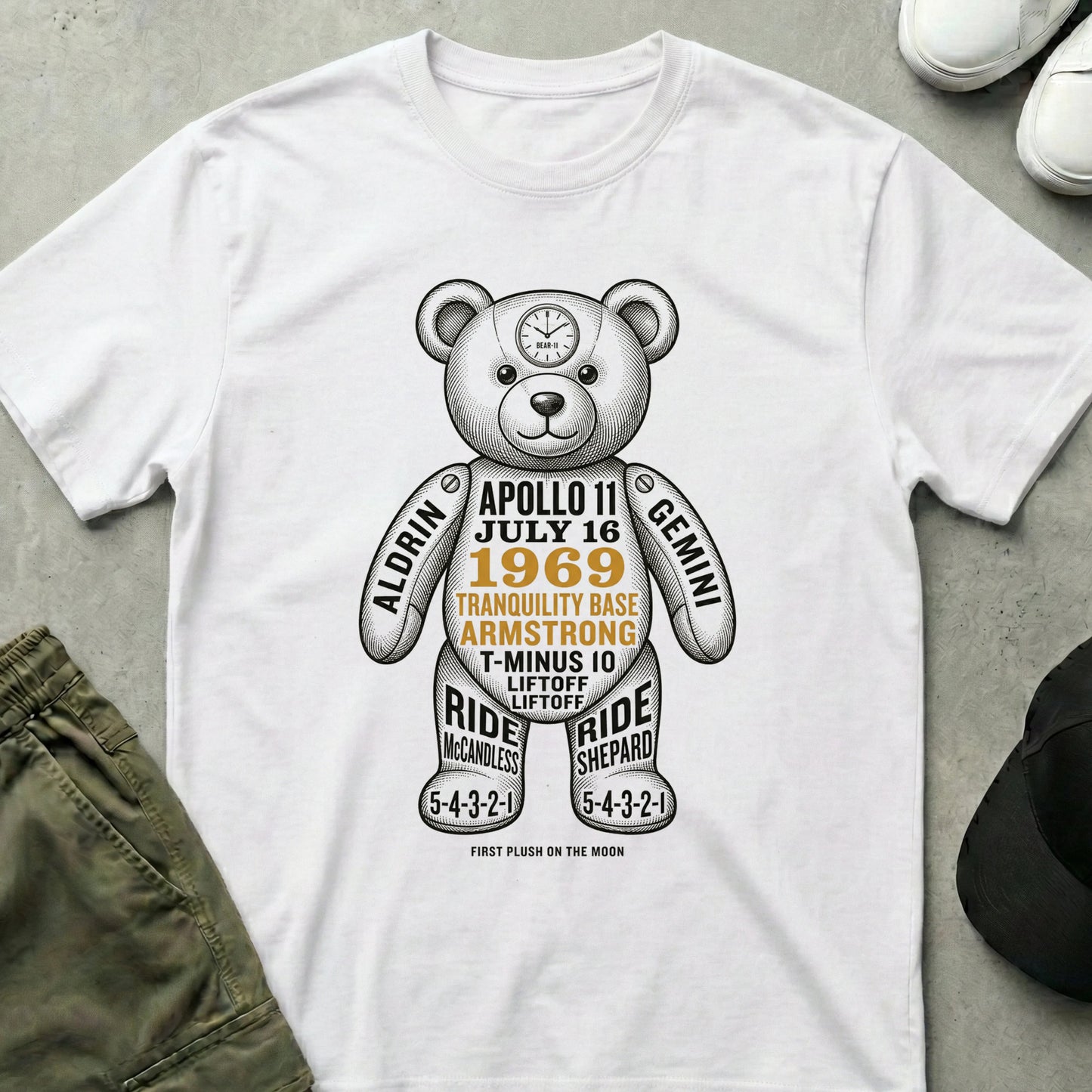Blast Off Bear T-Shirt White