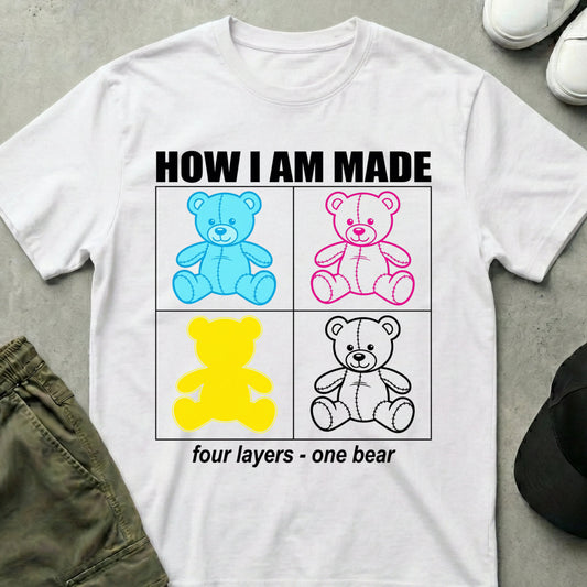 Cool Teds Teddy-Bear Made T-Shirt White / S