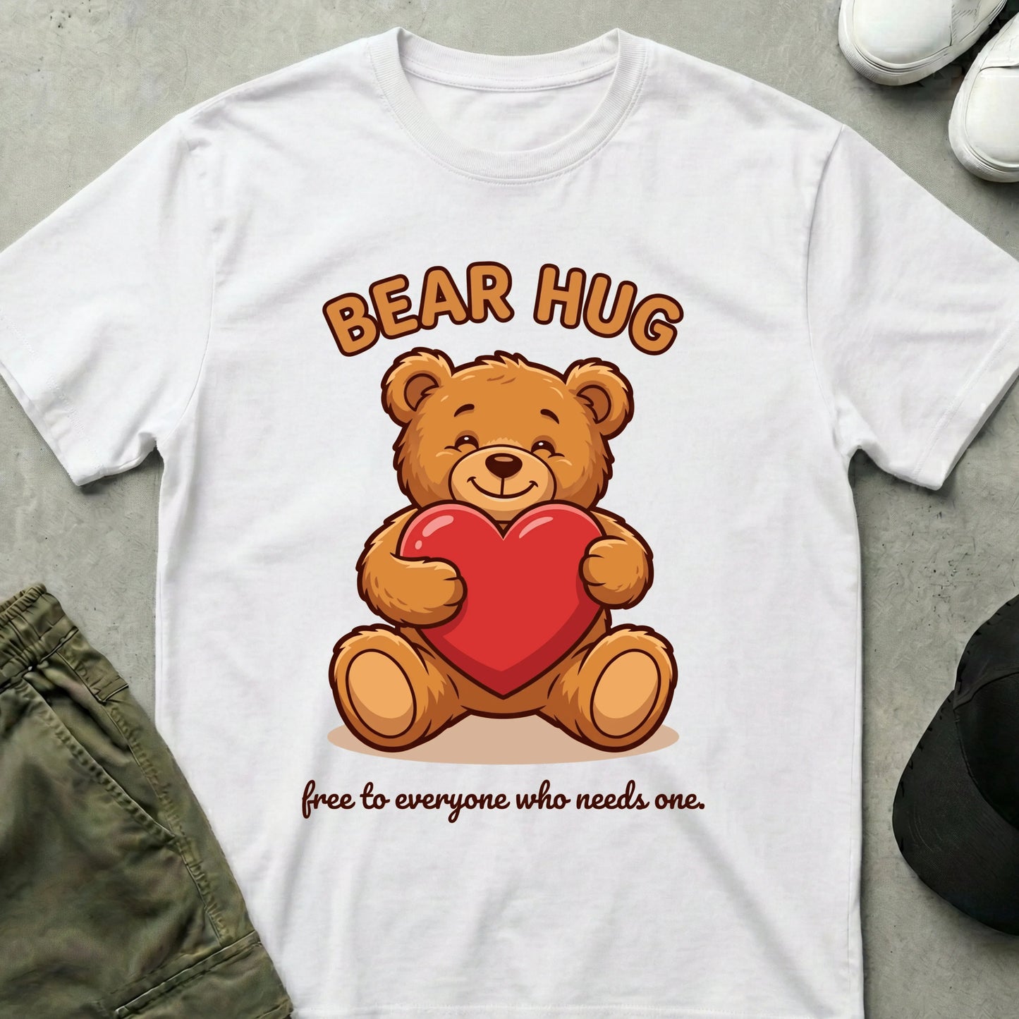 Bear Hug T-Shirt White