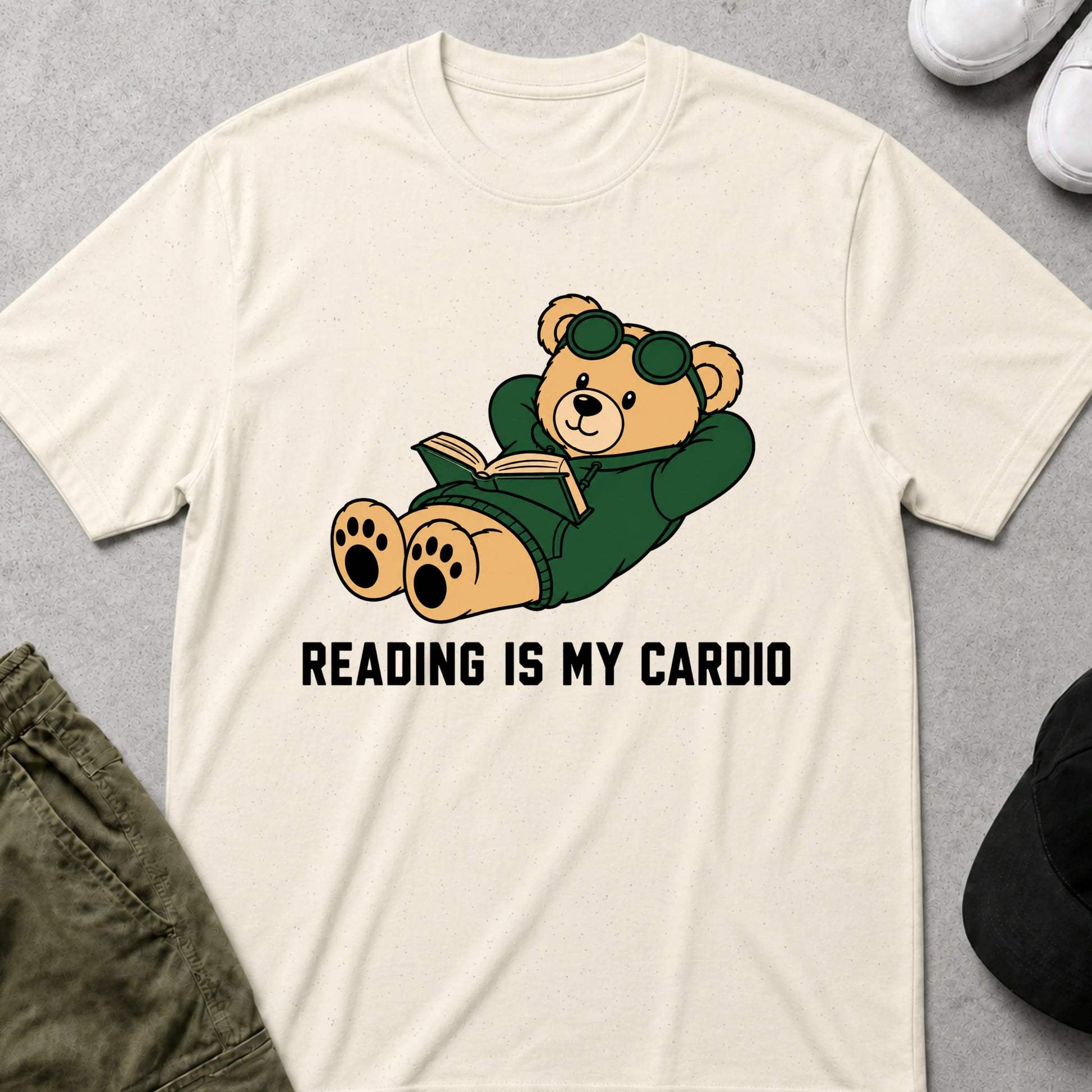 Cardio Reading T-Shirt Natural