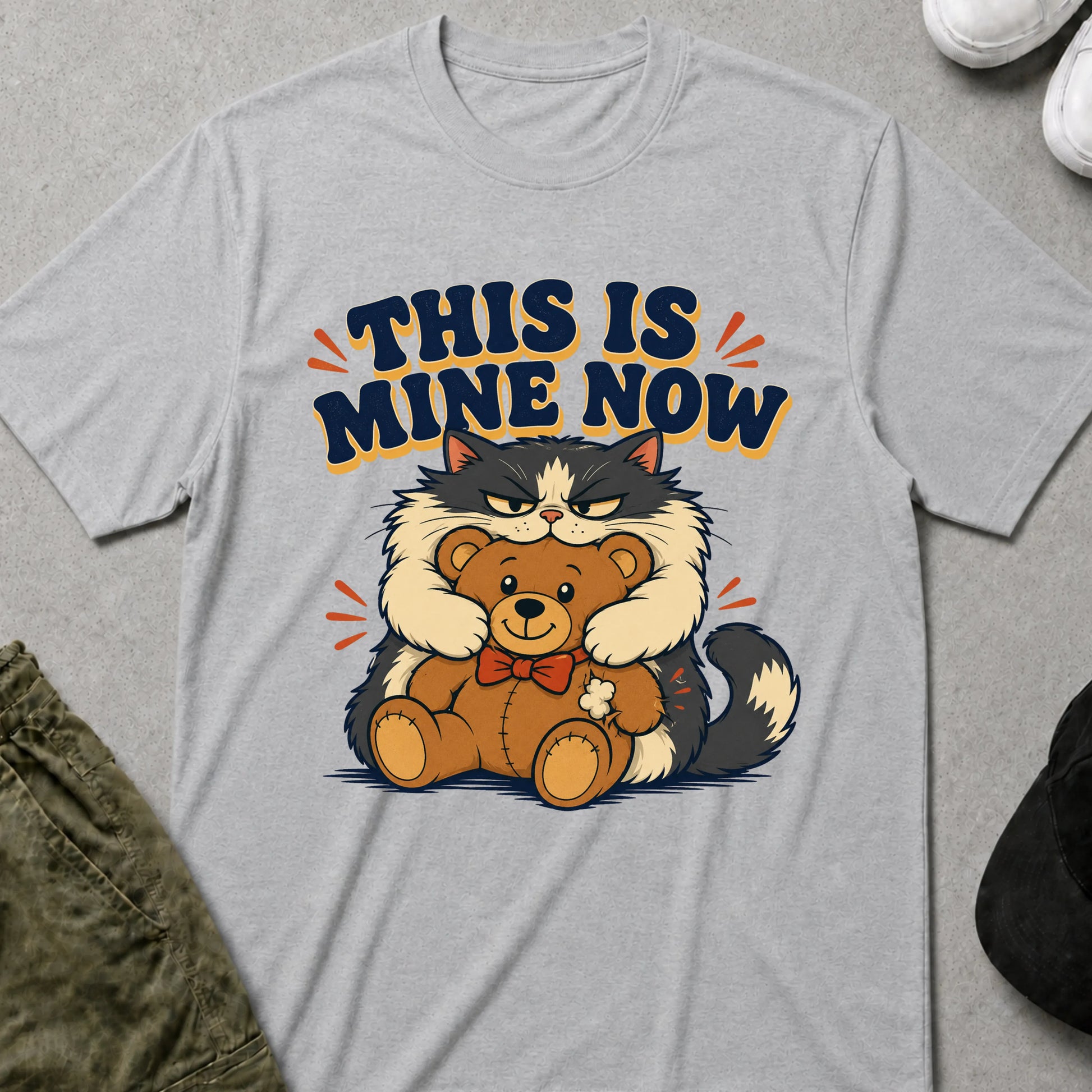 Cool Teds Teddy-Bear Cats & Bears T-Shirts Sport Grey / S