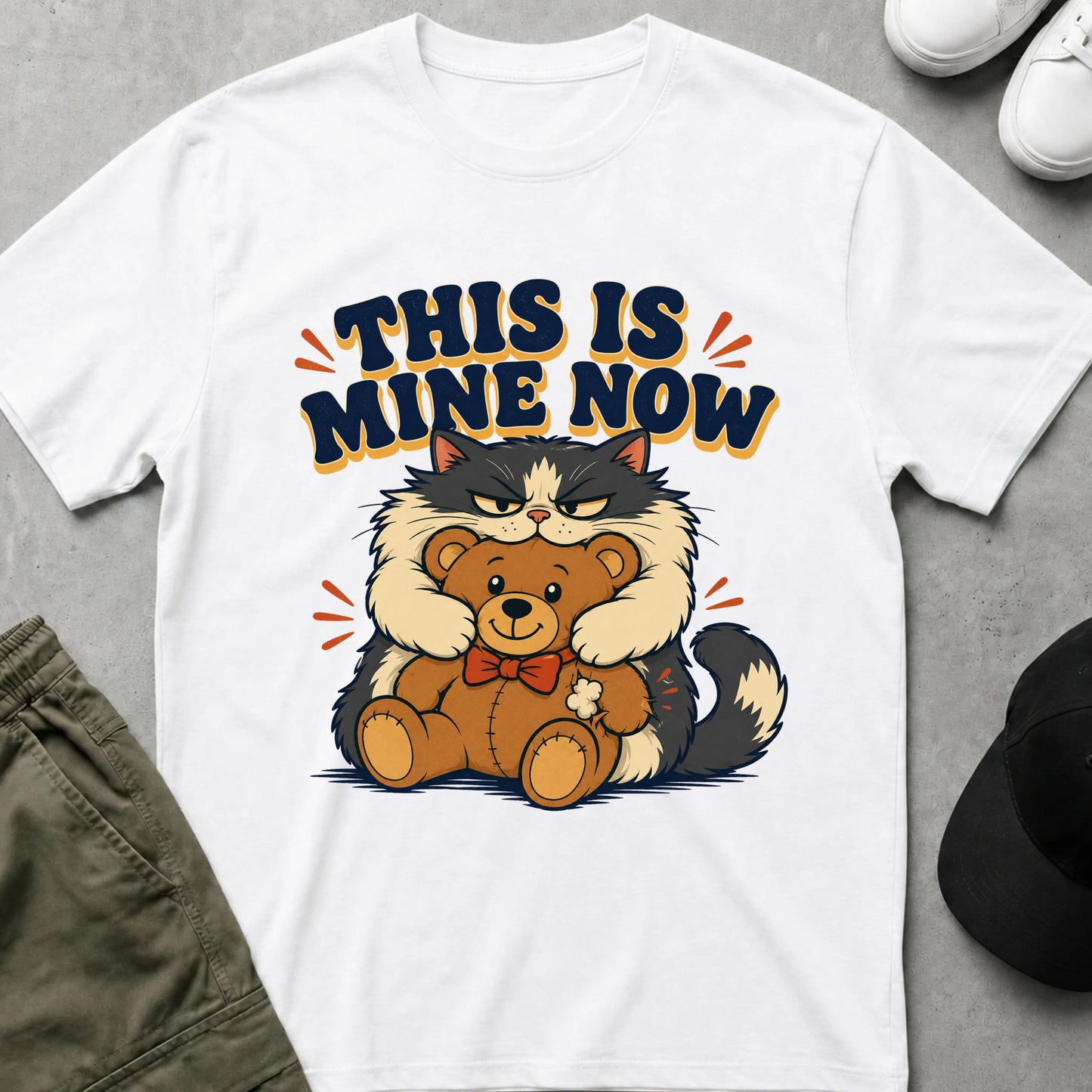 Cool Teds Teddy-Bear Cats & Bears T-Shirts White / S