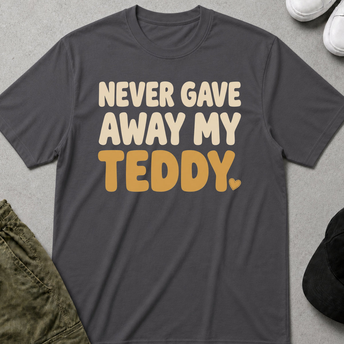 Forever Teddy T-Shirt Charcoal