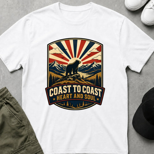 Cool Teds Teddy-Bear Coast to Coast T-Shirt White / S
