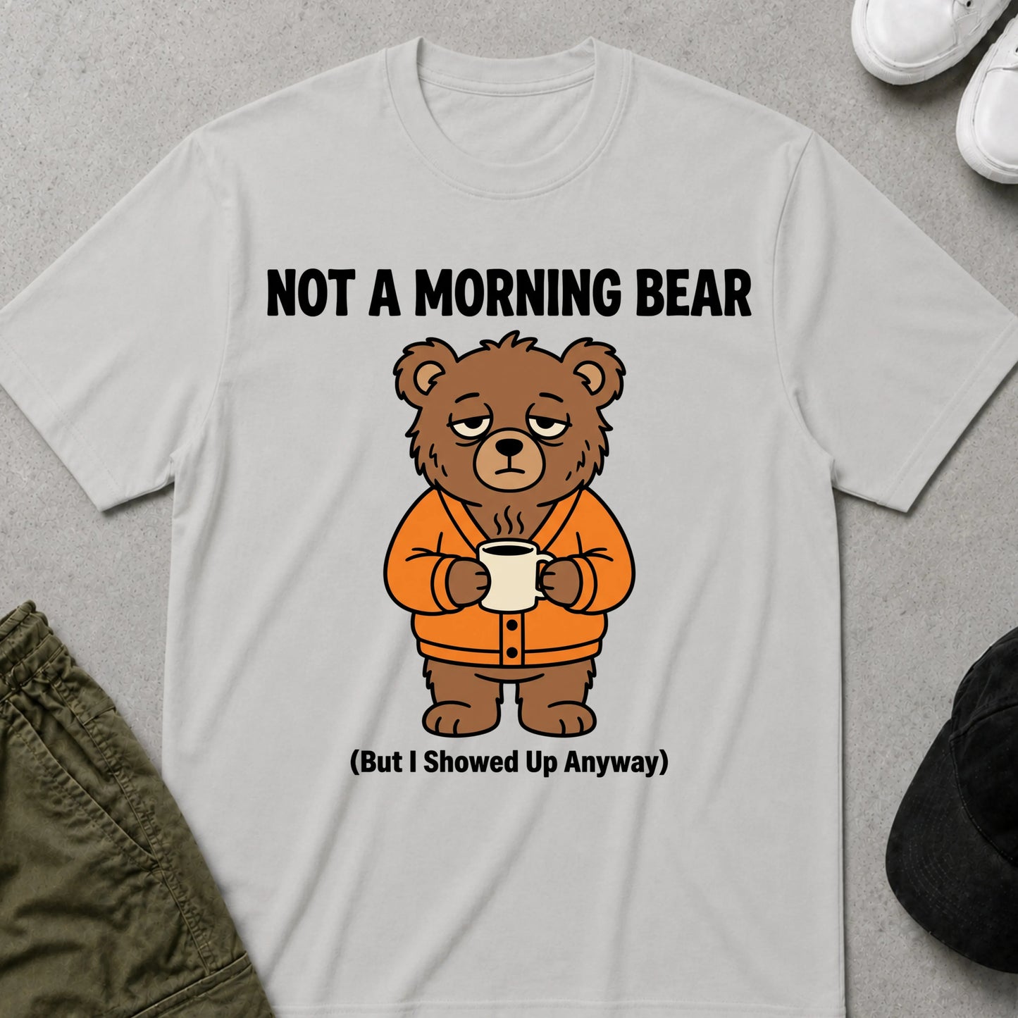 Coffee First T-Shirt Ice Grey