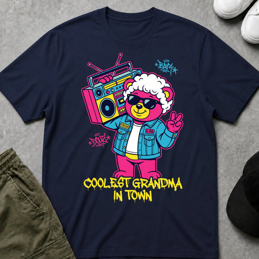 Cool Teds Teddy-Bear Coolest Grammy T-Shirt Navy / S