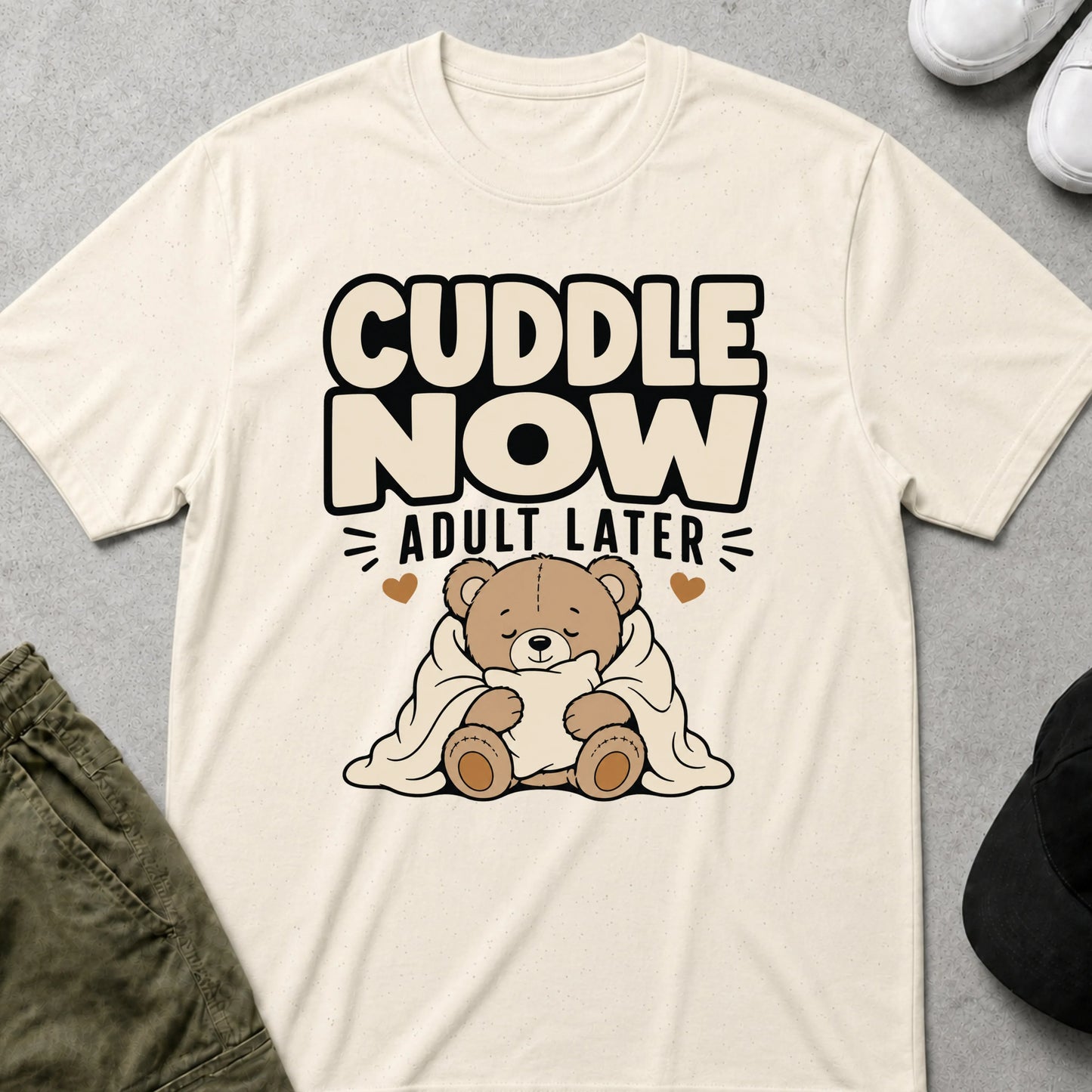 Cuddle Now T-Shirt Natural