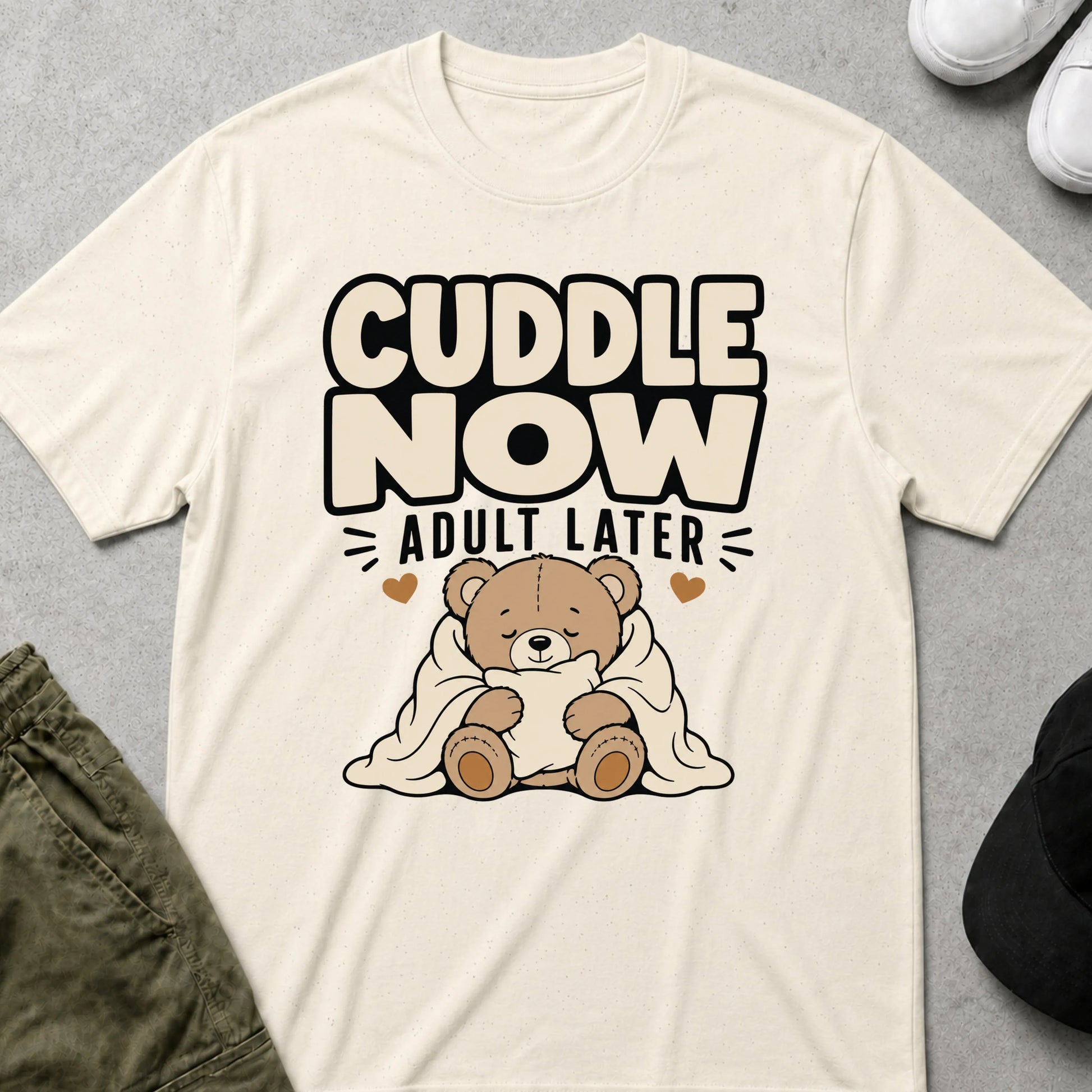 Cuddle Now T-Shirt Natural