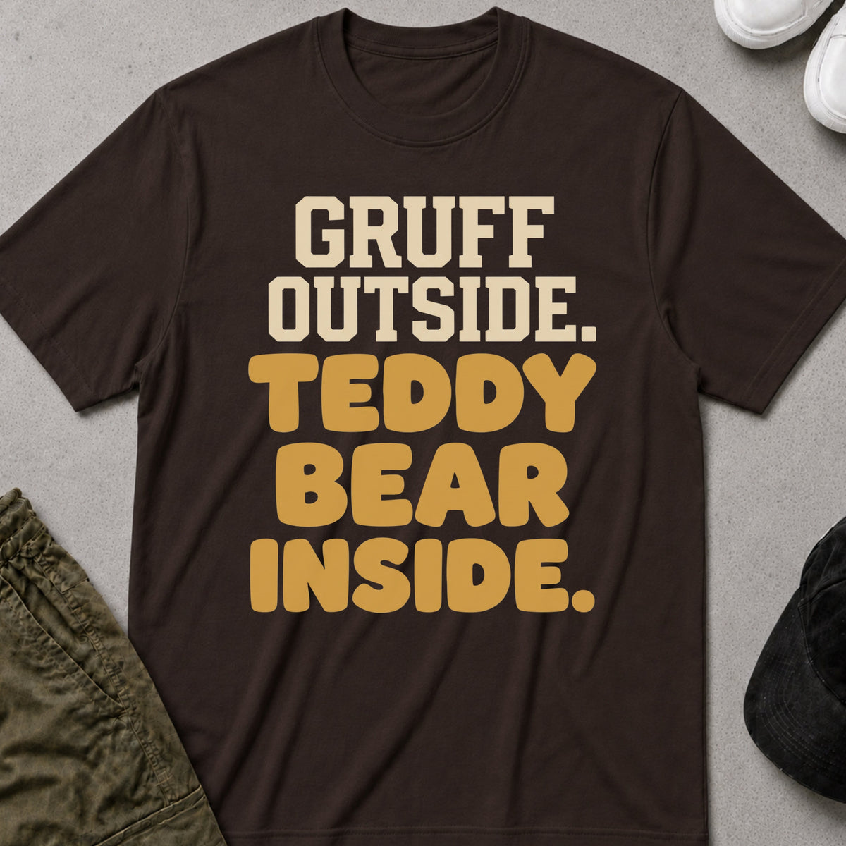 Gruff Outside T-Shirt Dark Chocolate