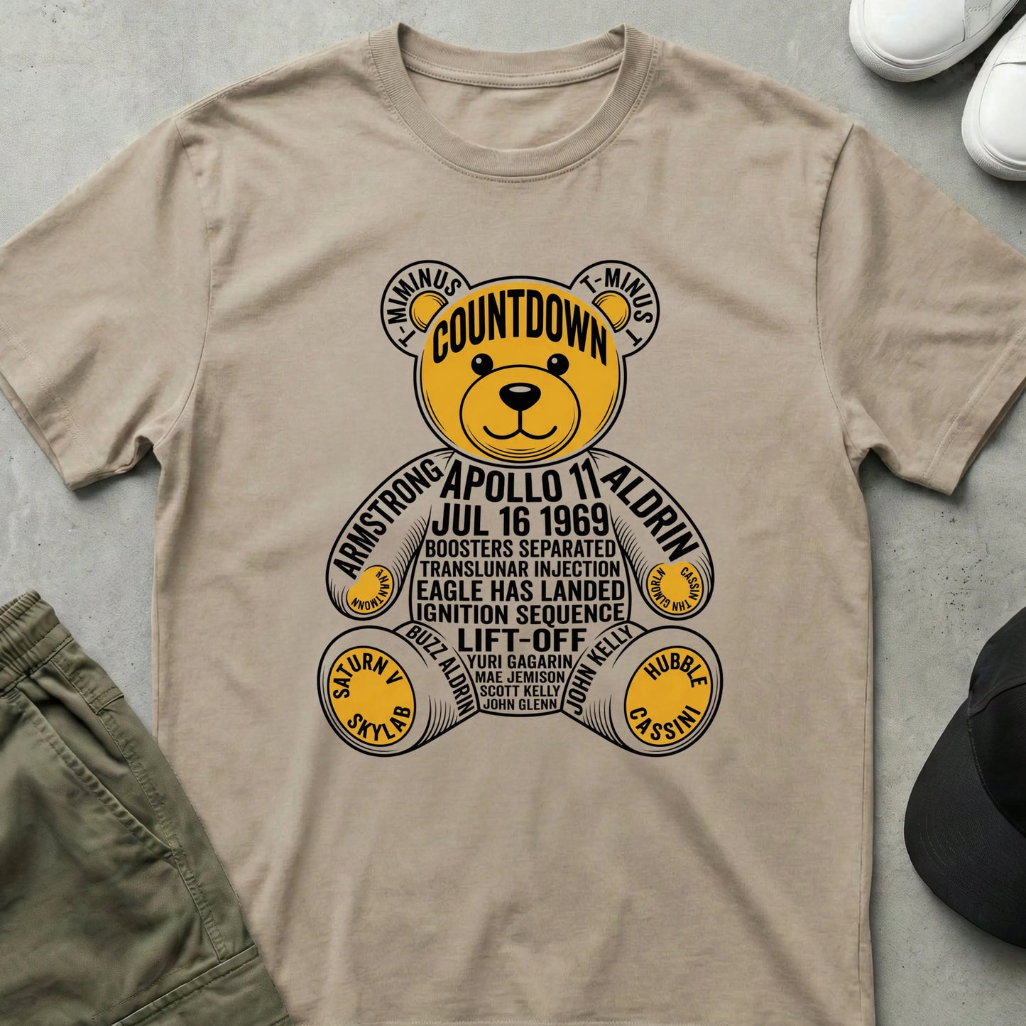 T Minus Ted T-Shirt Sand