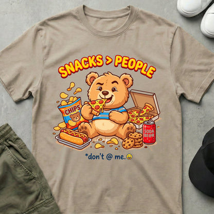 Snack Time Bear T-Shirt Sand