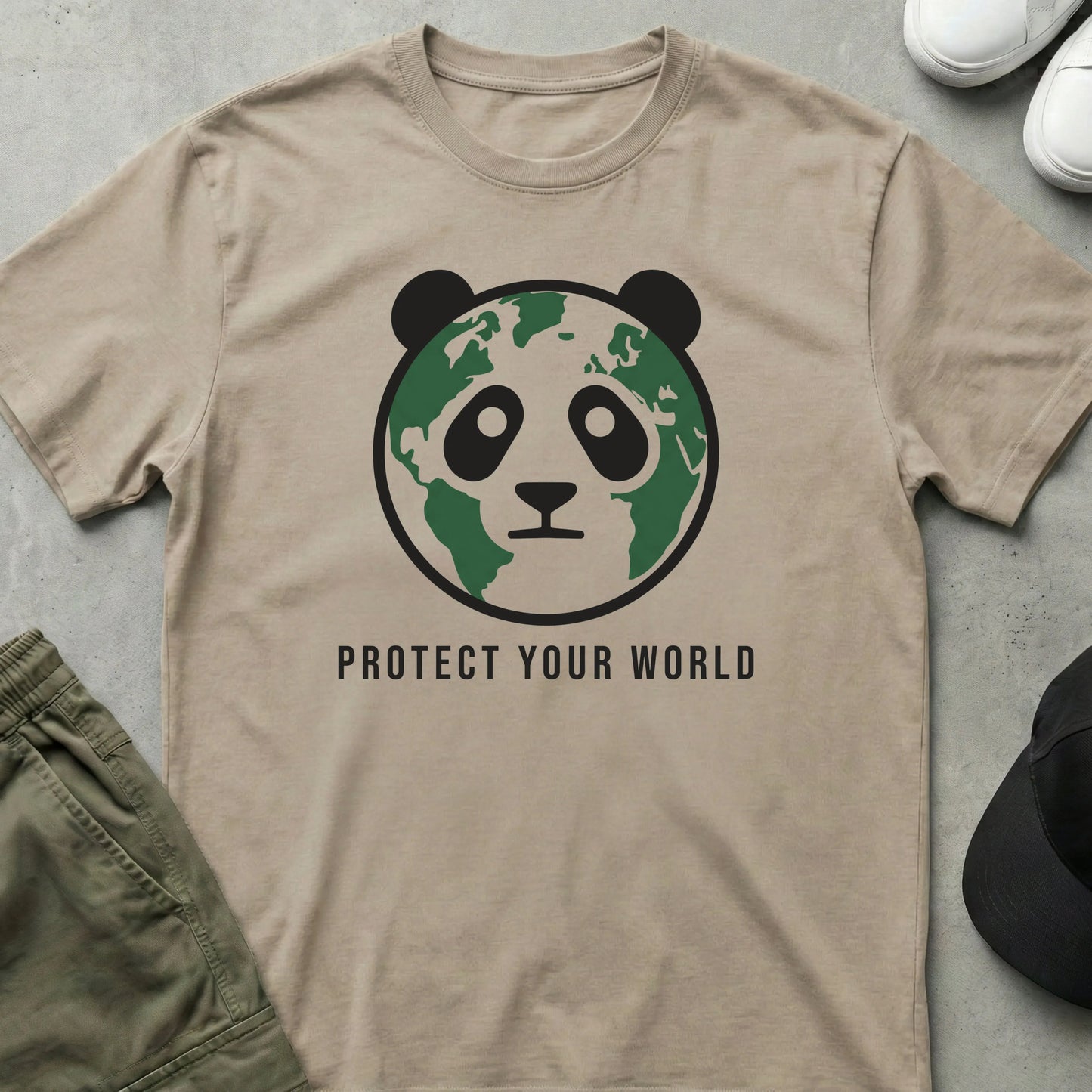Protect Your World T-Shirt Sand