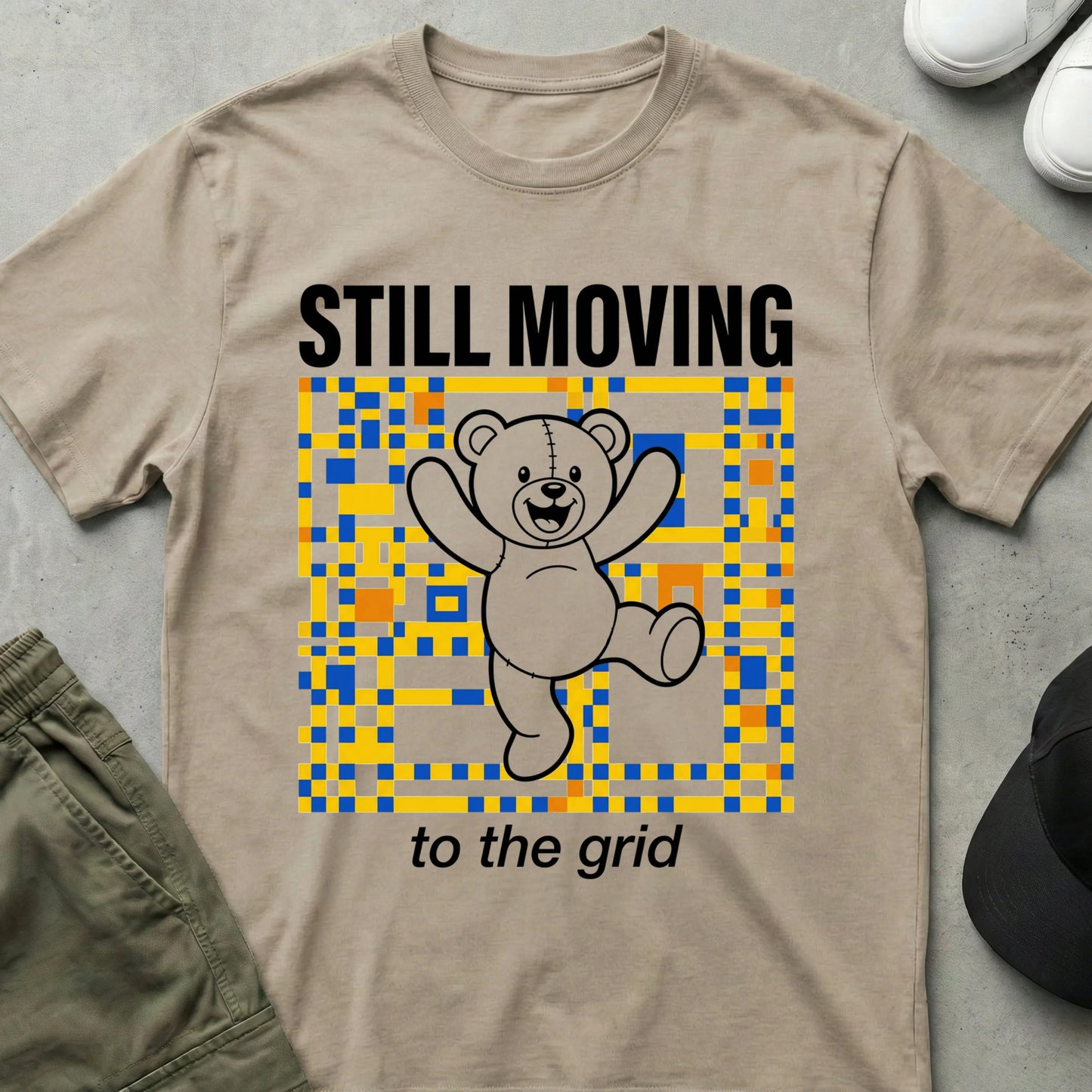Grid Dancer T-Shirt Sand
