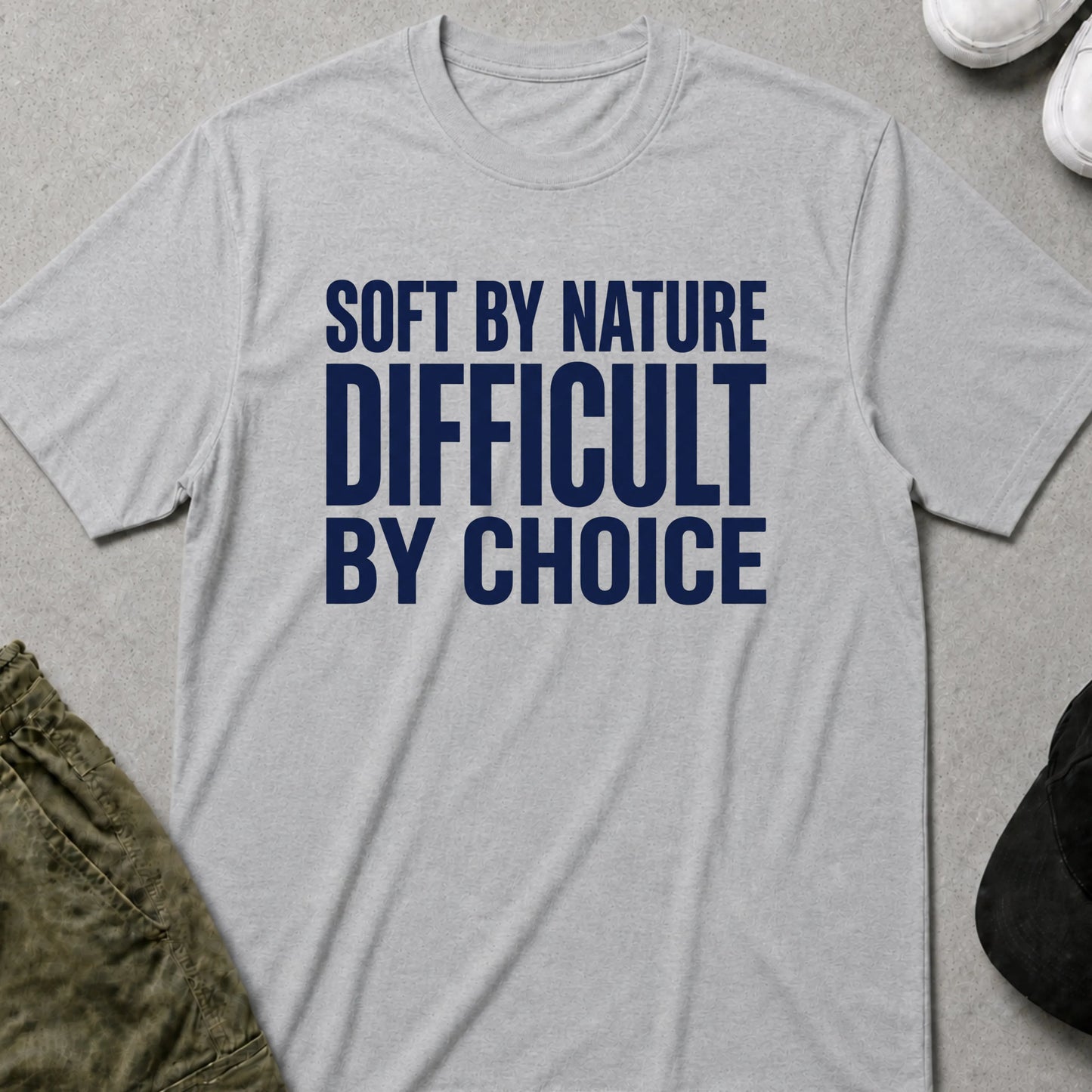 Difficult by Choice T-Shirt Sport Grey