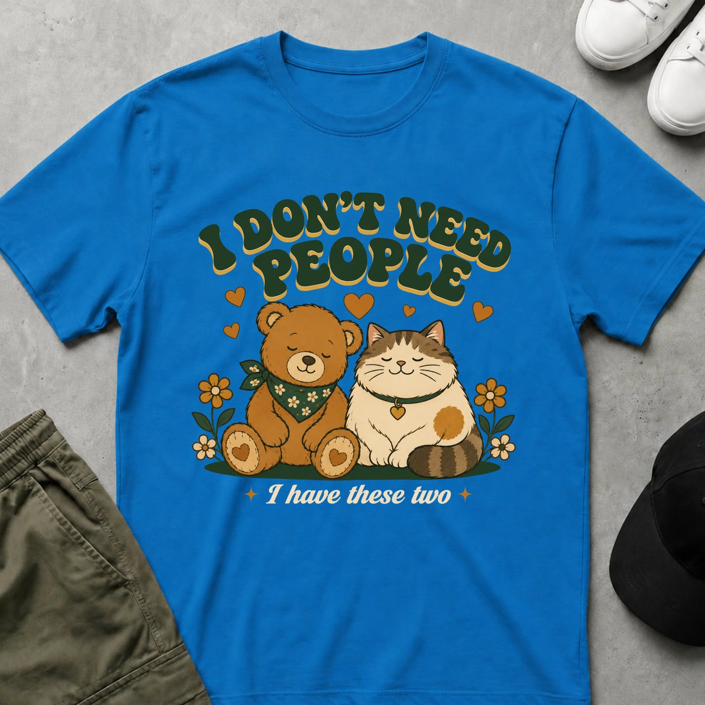 Don't Need People T-Shirt Sapphire