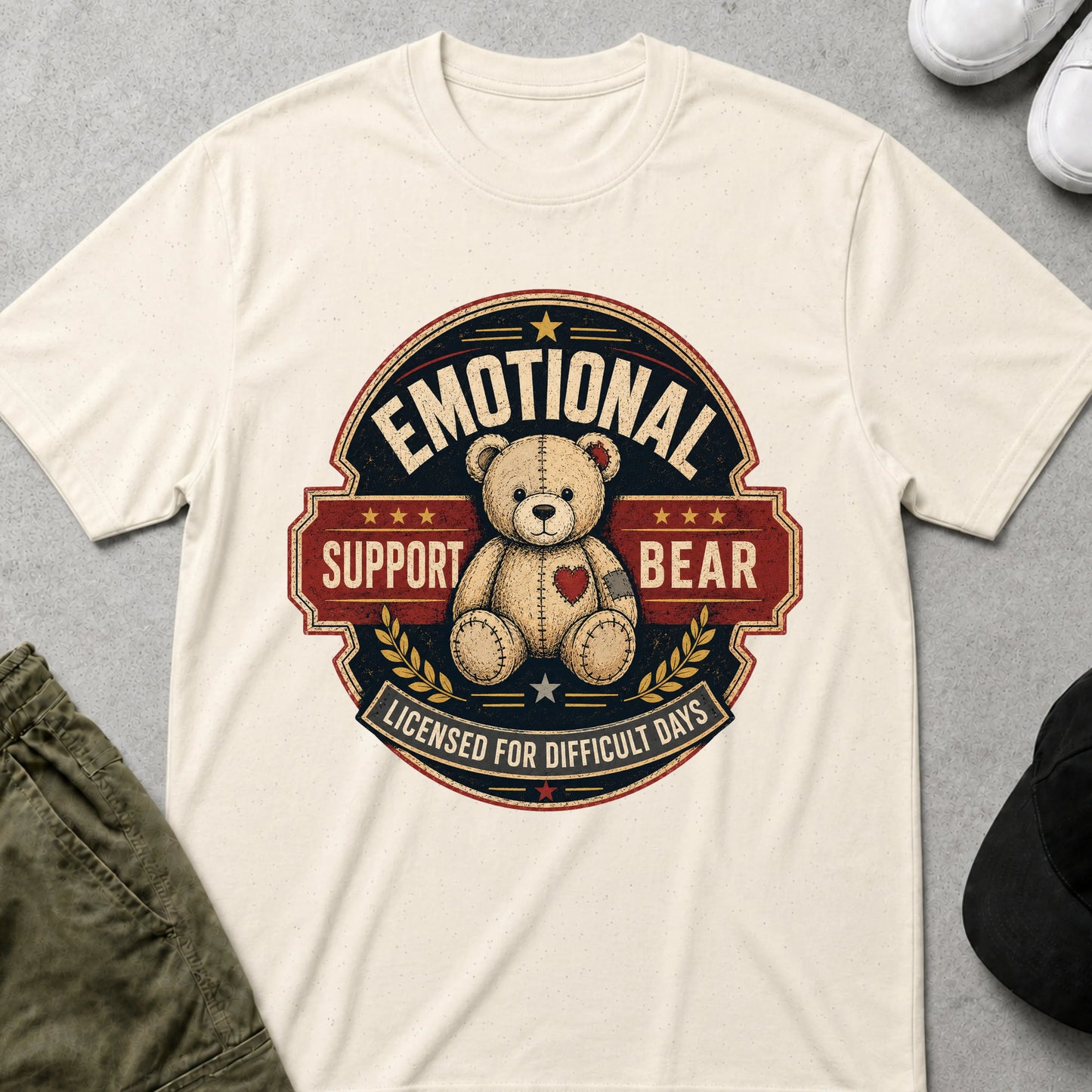 Emotional Bear T-Shirt Natural
