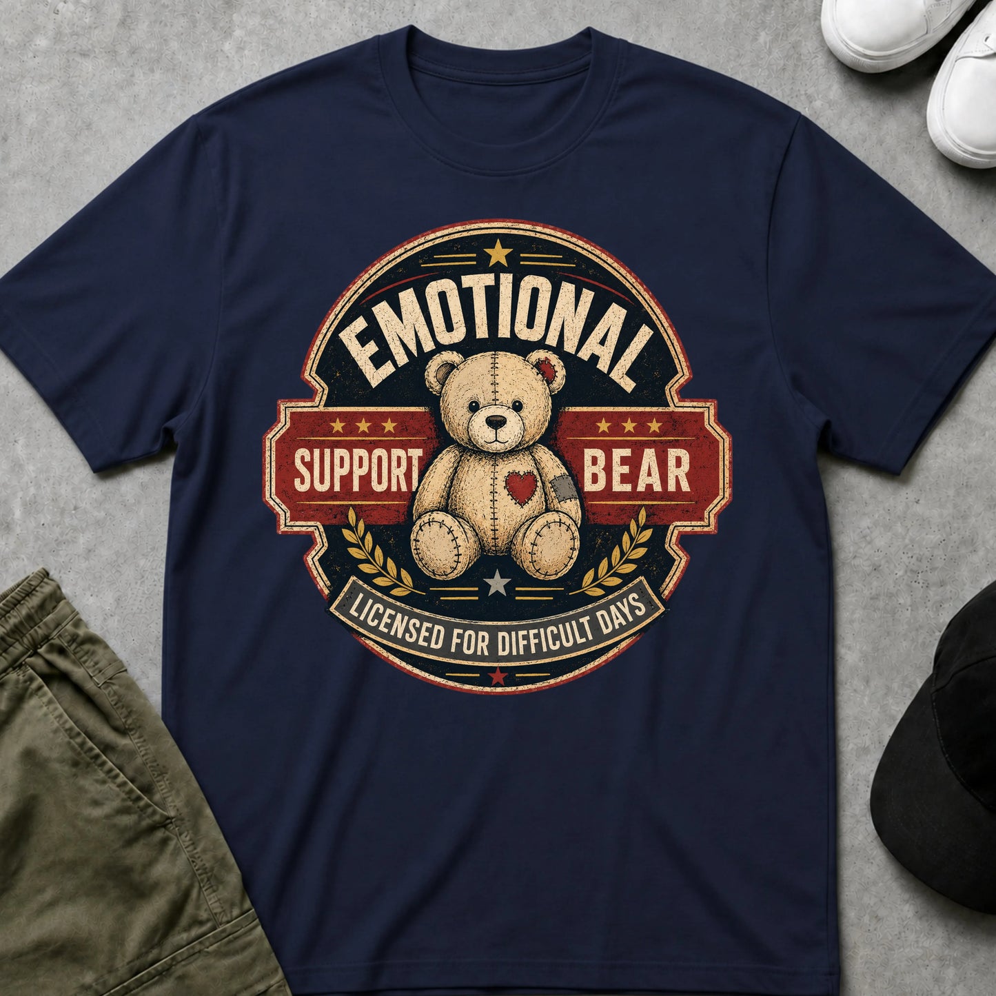 Emotional Bear T-Shirt Navy