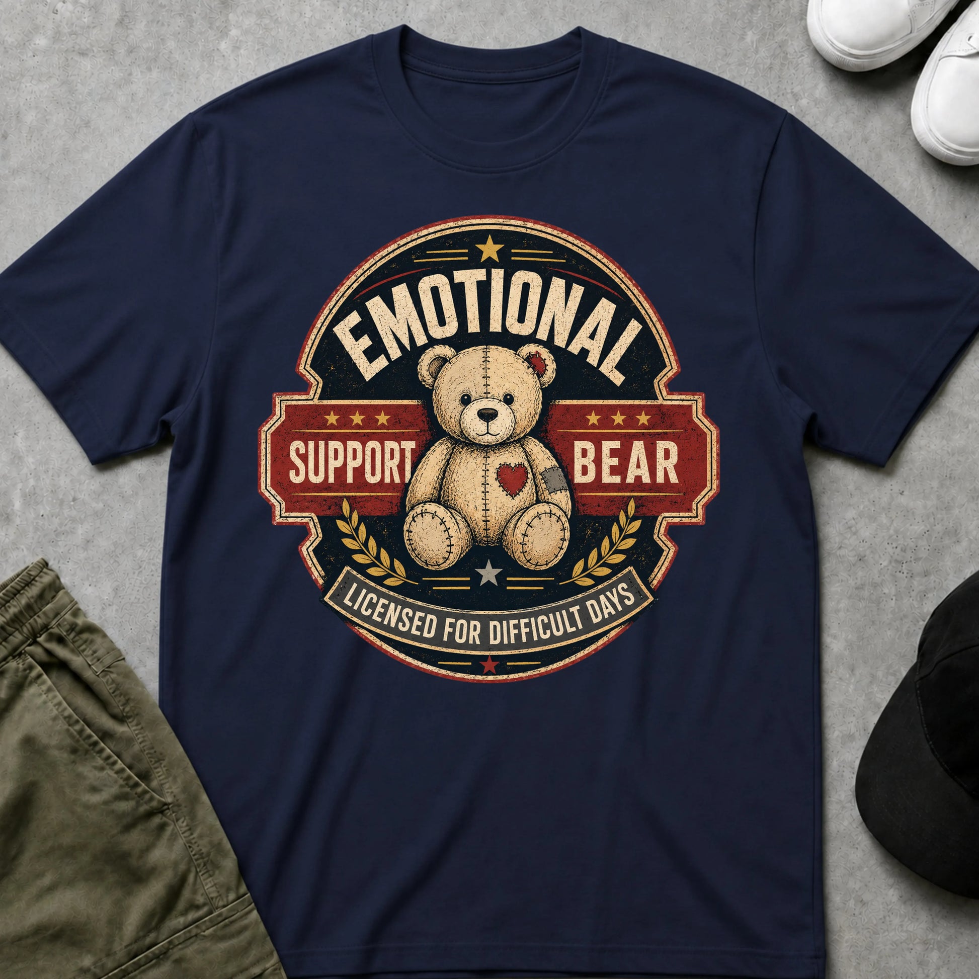 Emotional Bear T-Shirt Navy