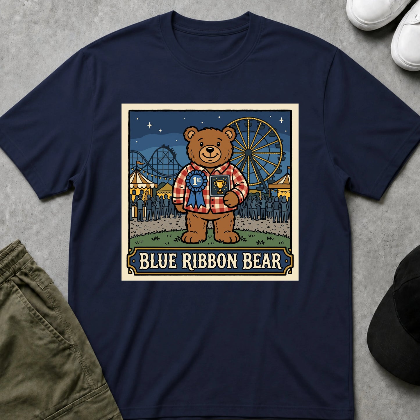 Cool Teds Teddy-Bear Fairground Favorite T-Shirt Navy / S