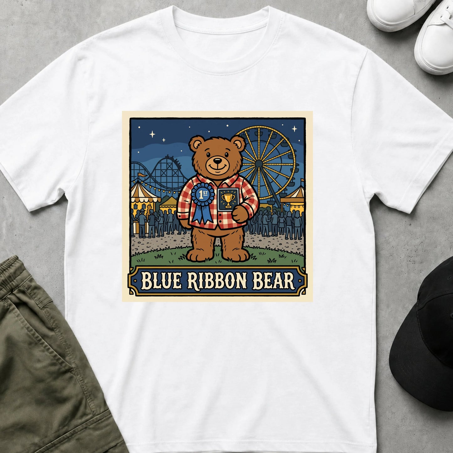 Cool Teds Teddy-Bear Fairground Favorite T-Shirt White / S