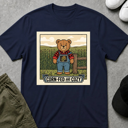 Cool Teds Teddy-Bear Farming Fun T-Shirt Navy / S